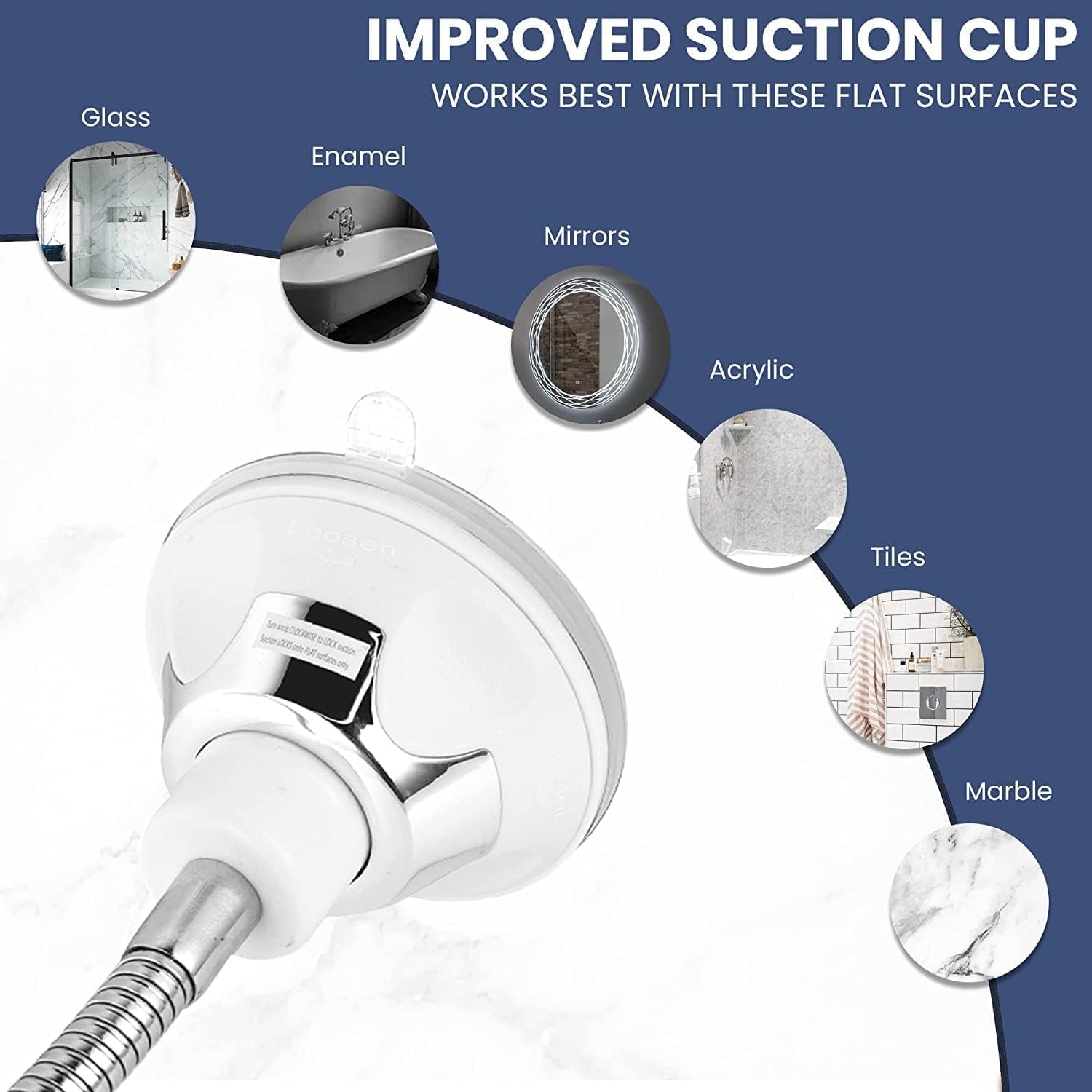 Mirrorvana Flexible Round Fogless Shower Mirror with Adjustable Gooseneck