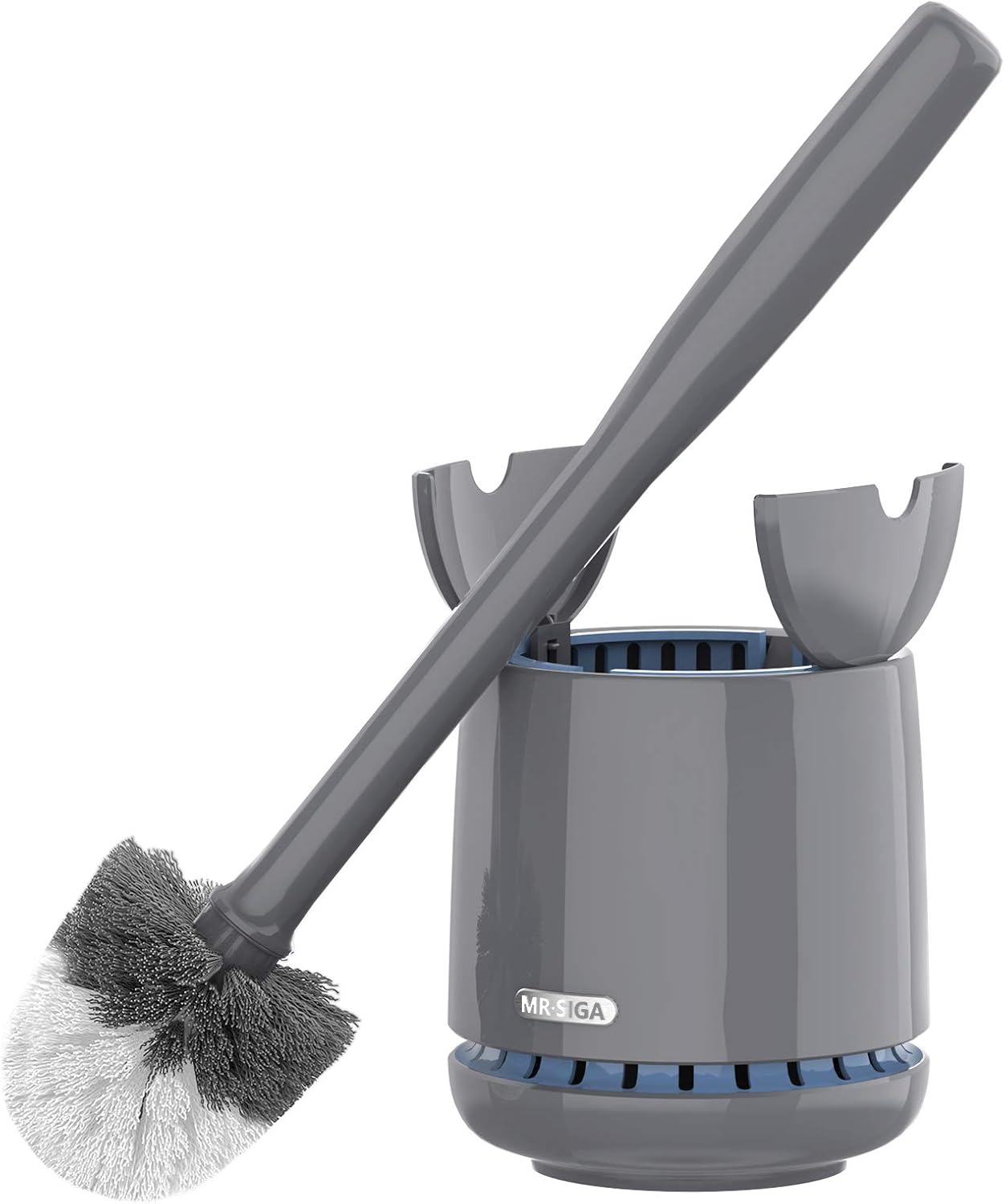 MRSIGA Toilet Brush with Holder Gray 1 Pack