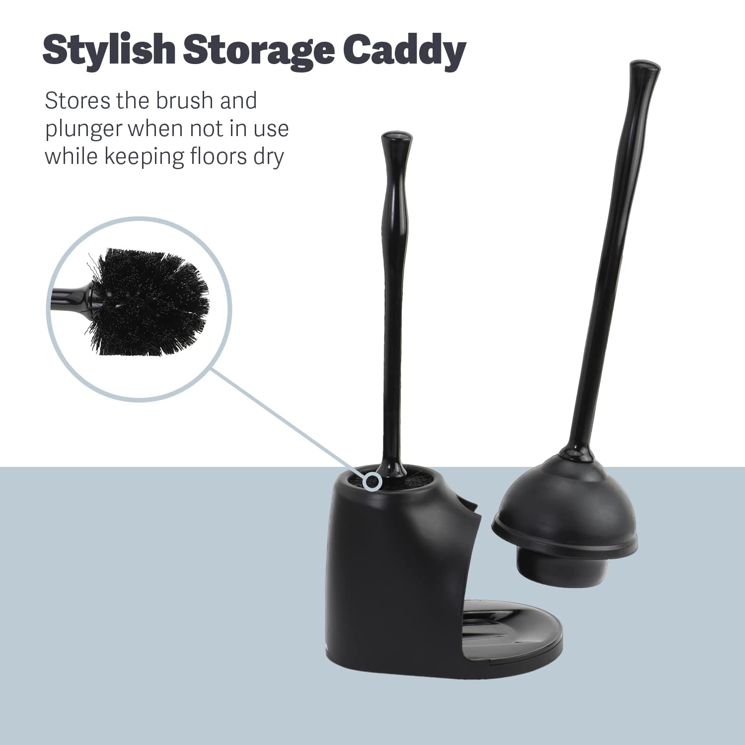 Casabella Bowl Brush and Plunger Combo Set