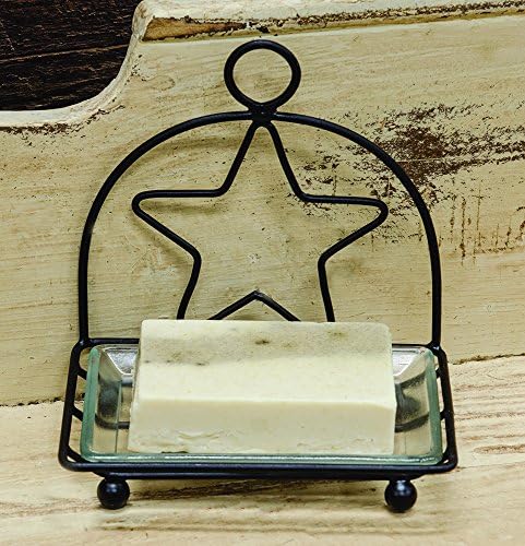 CWI Gifts 55x5 Black Star Soap Dish