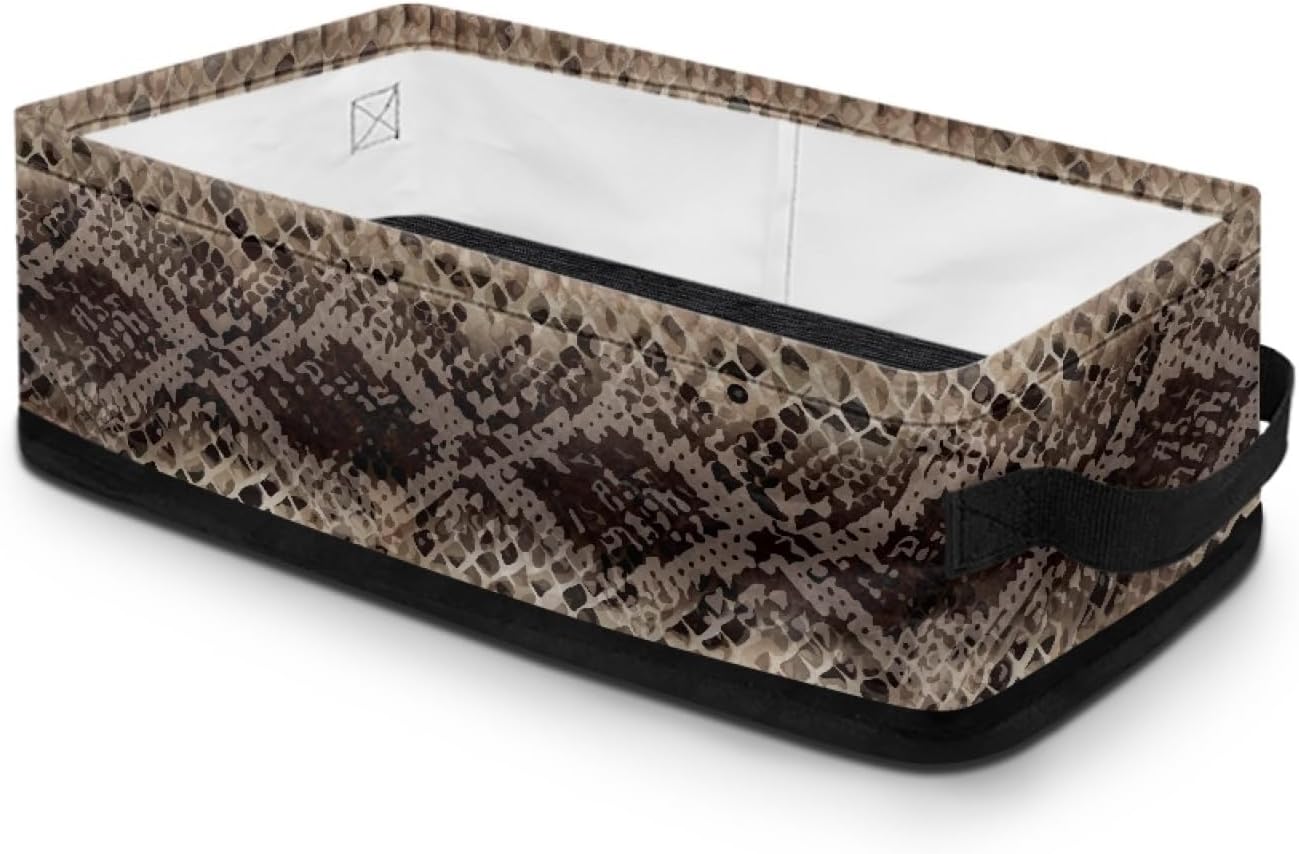 Snake Pattern Toilet Paper Basket with Handle