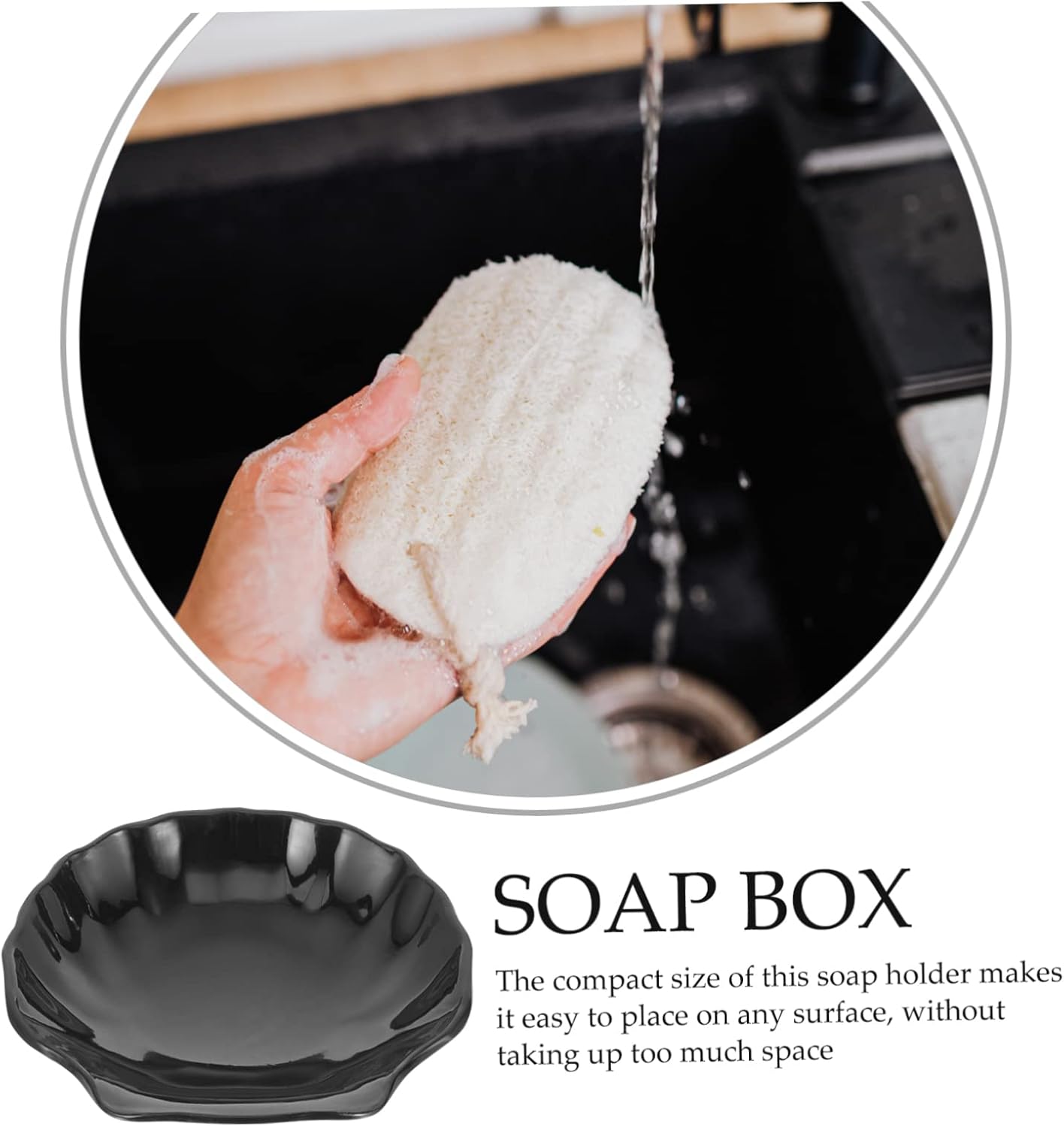 Hoement Seashell Soap Dish for Shower Sink Kitchen