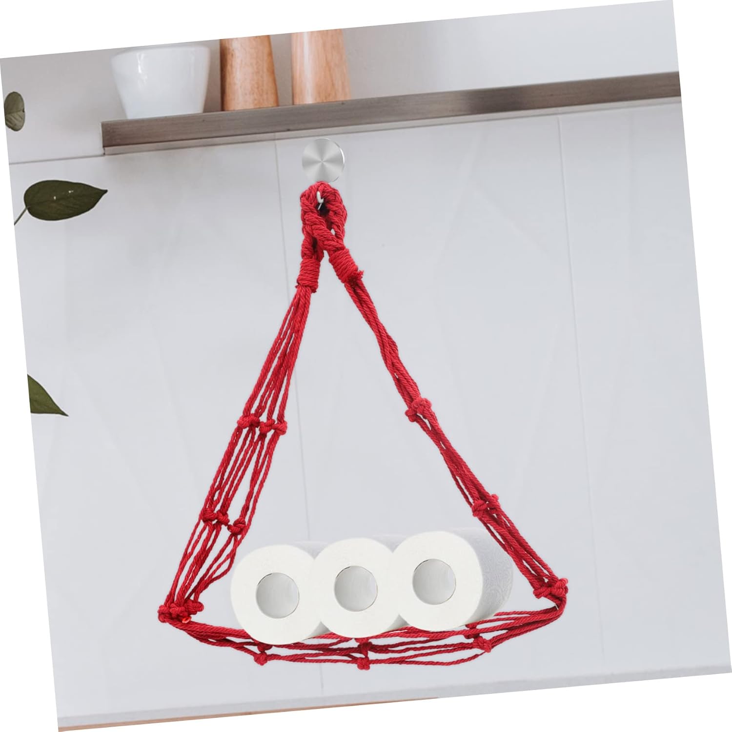 Artibetter Cotton Rope Roll Paper Bag Holder 1