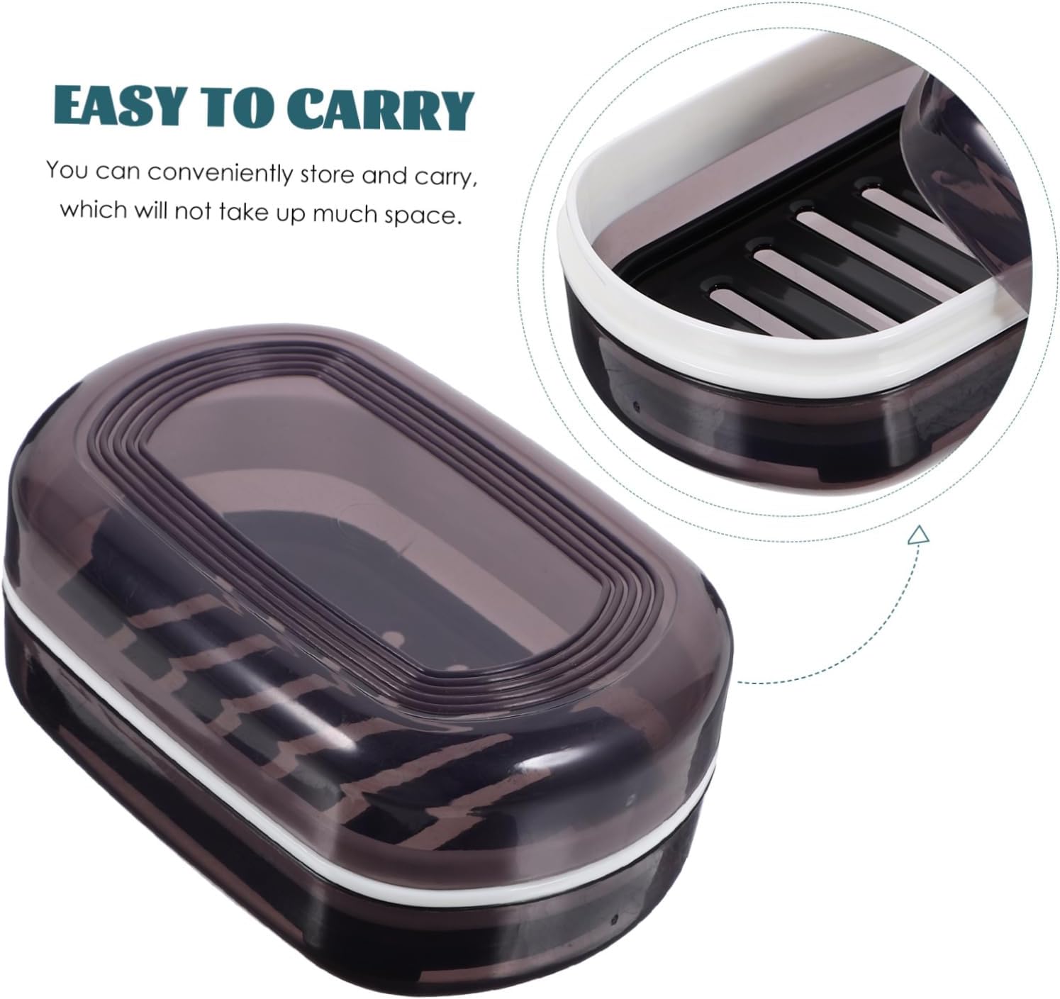 Cabilock Portable Travel Soap Box with Leak-Proof Lid