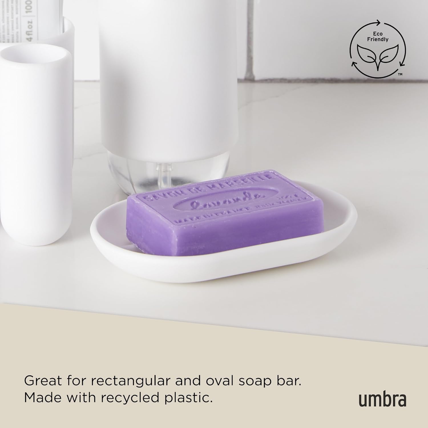 Umbra Touch Dish for Bathroom - Modern White Soap Holder
