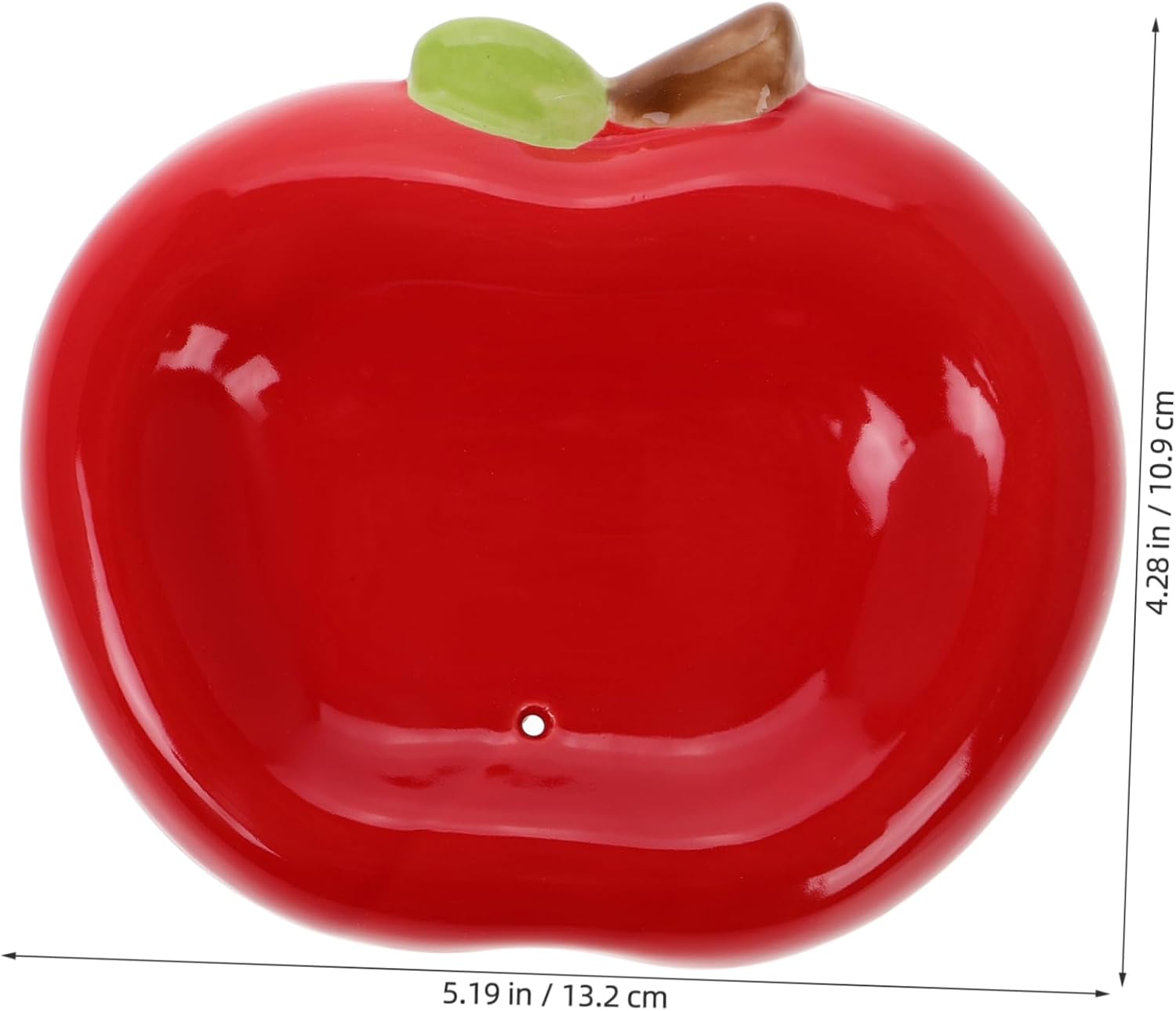STOBAZA Apple Ceramic Soap Holder with Drainage