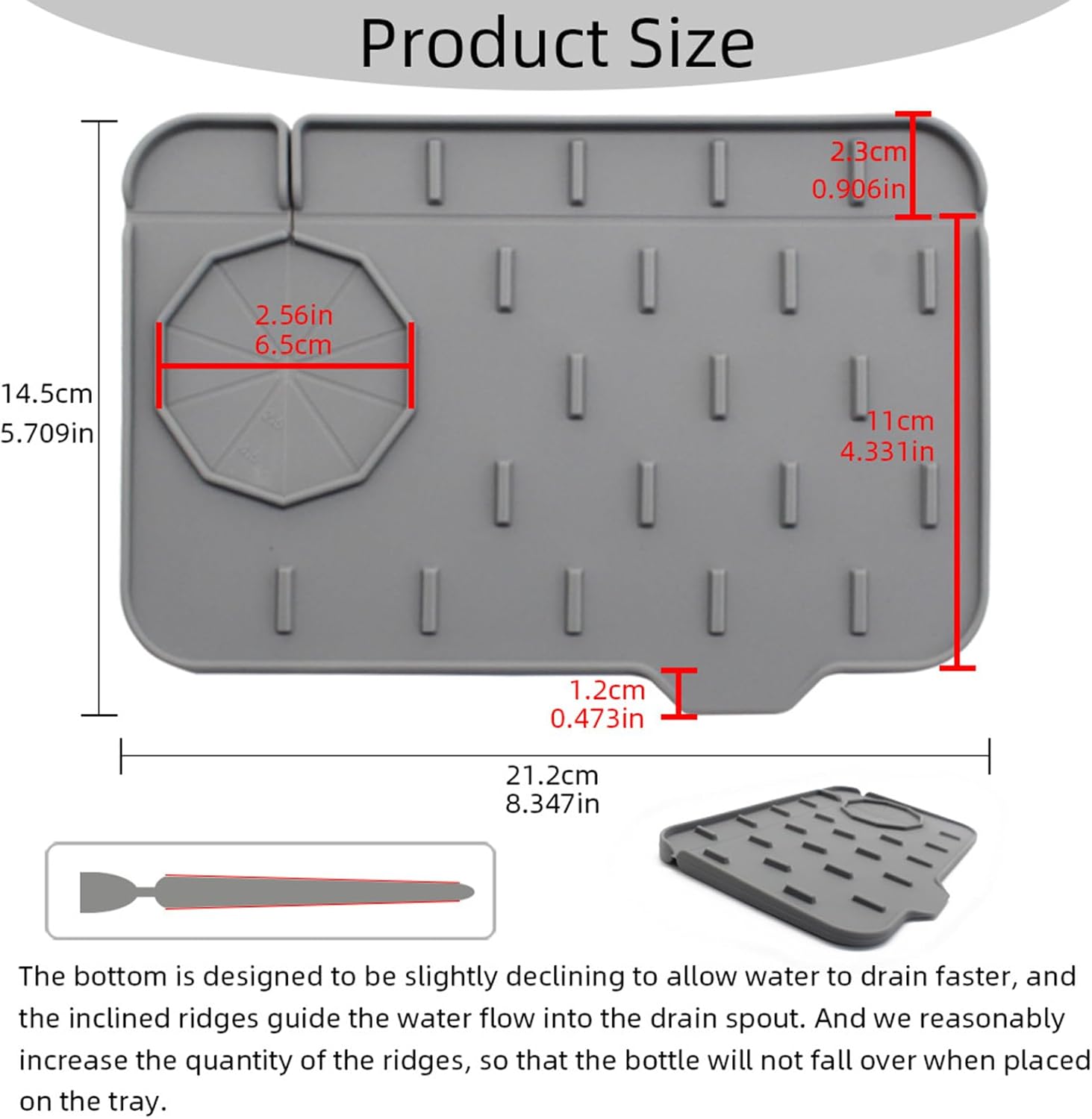 Silicone Sink Splash Guard with Soap Dish and Drip Holder