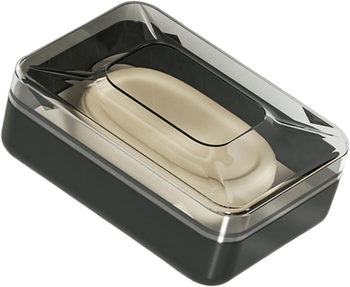PET Soap Dish with Drain and Lid
