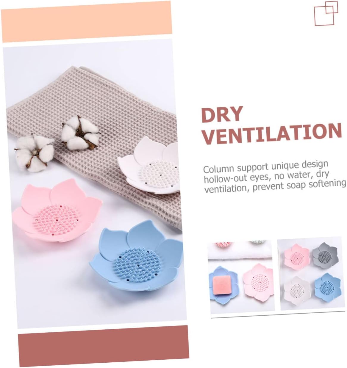 MAGICLULU 2Pcs Silicone Soap Holders with Drainage Design