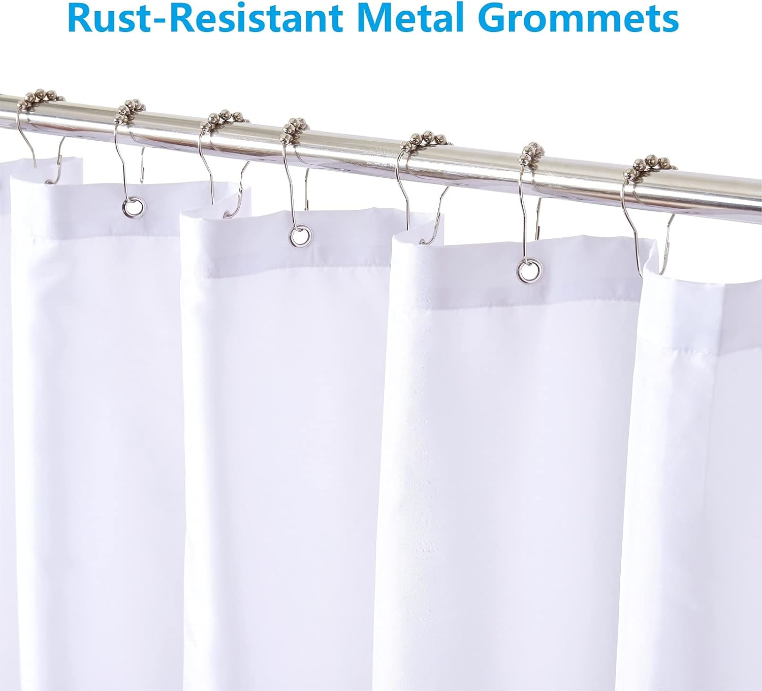 YOSTEV Waterproof Shower Curtain Liner 36x72 White with Grommets and Magnets 1