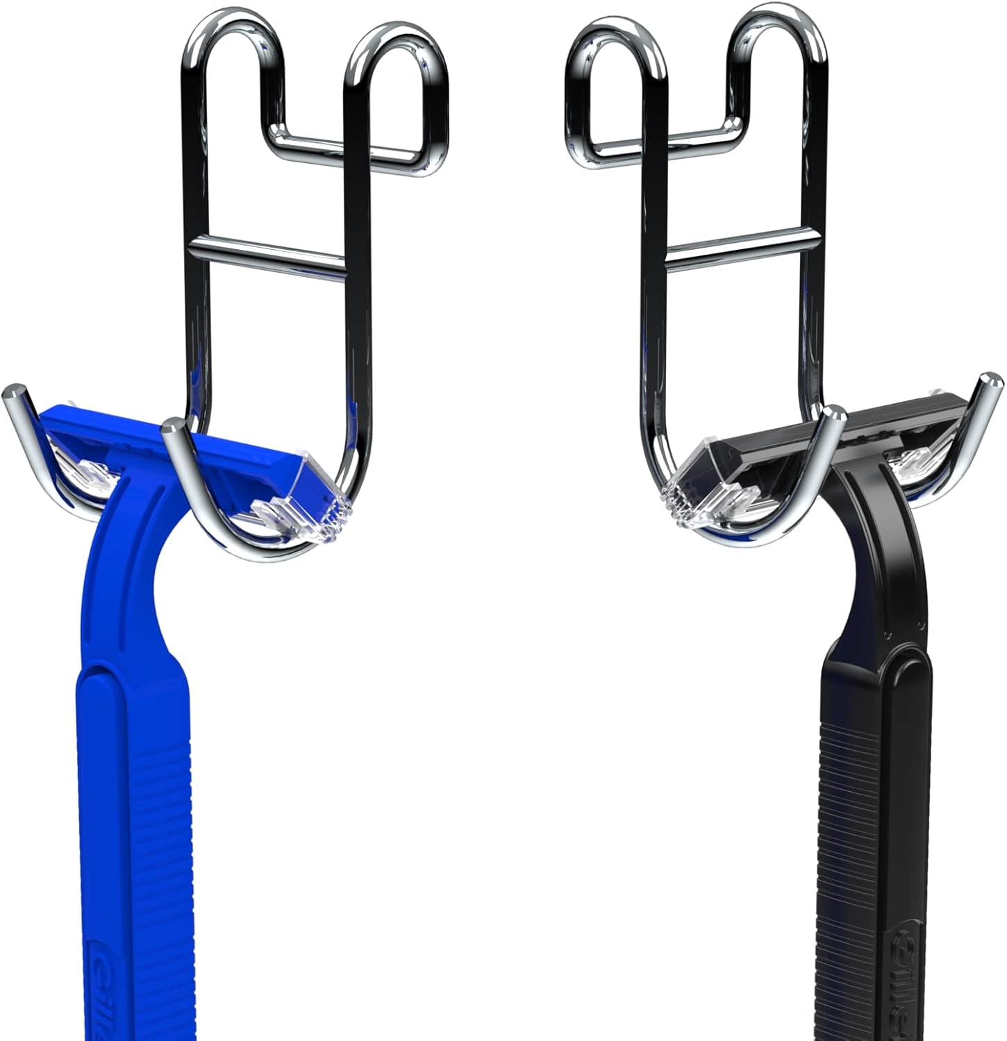Shower Caddy With Hooks - 2 Pack Silver