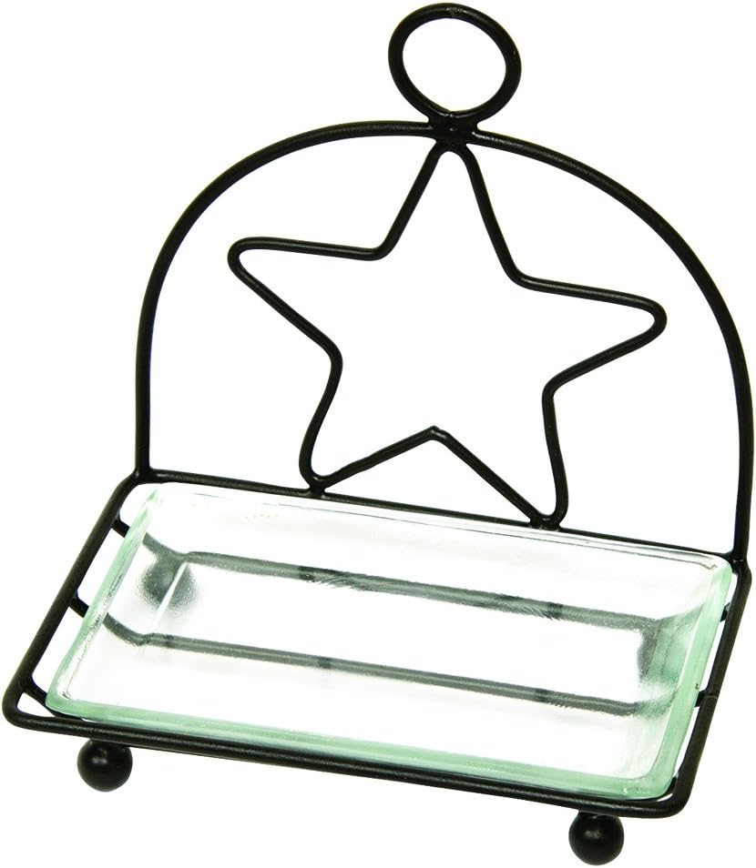 CWI Gifts 55x5 Black Star Soap Dish