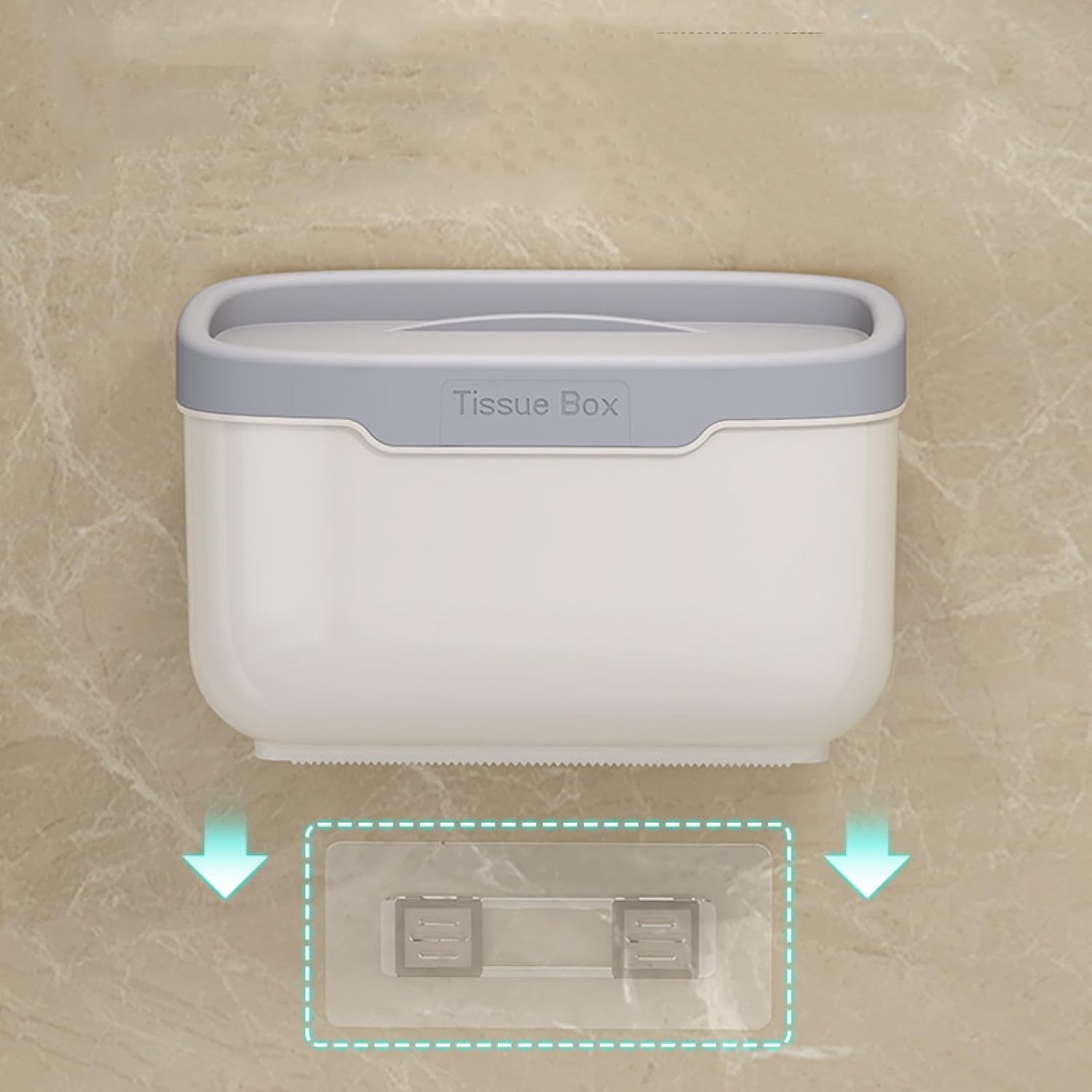 BLIUNAVDO Wall-Mounted Toilet Tissue Box with Double Shelf