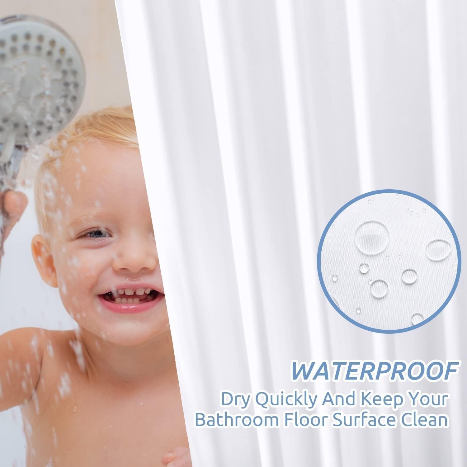 Fabric Shower Curtain Liner - 60 x 72 White