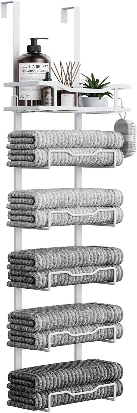 Aetyord No Drill Over Door 6-Tier Towel Rack