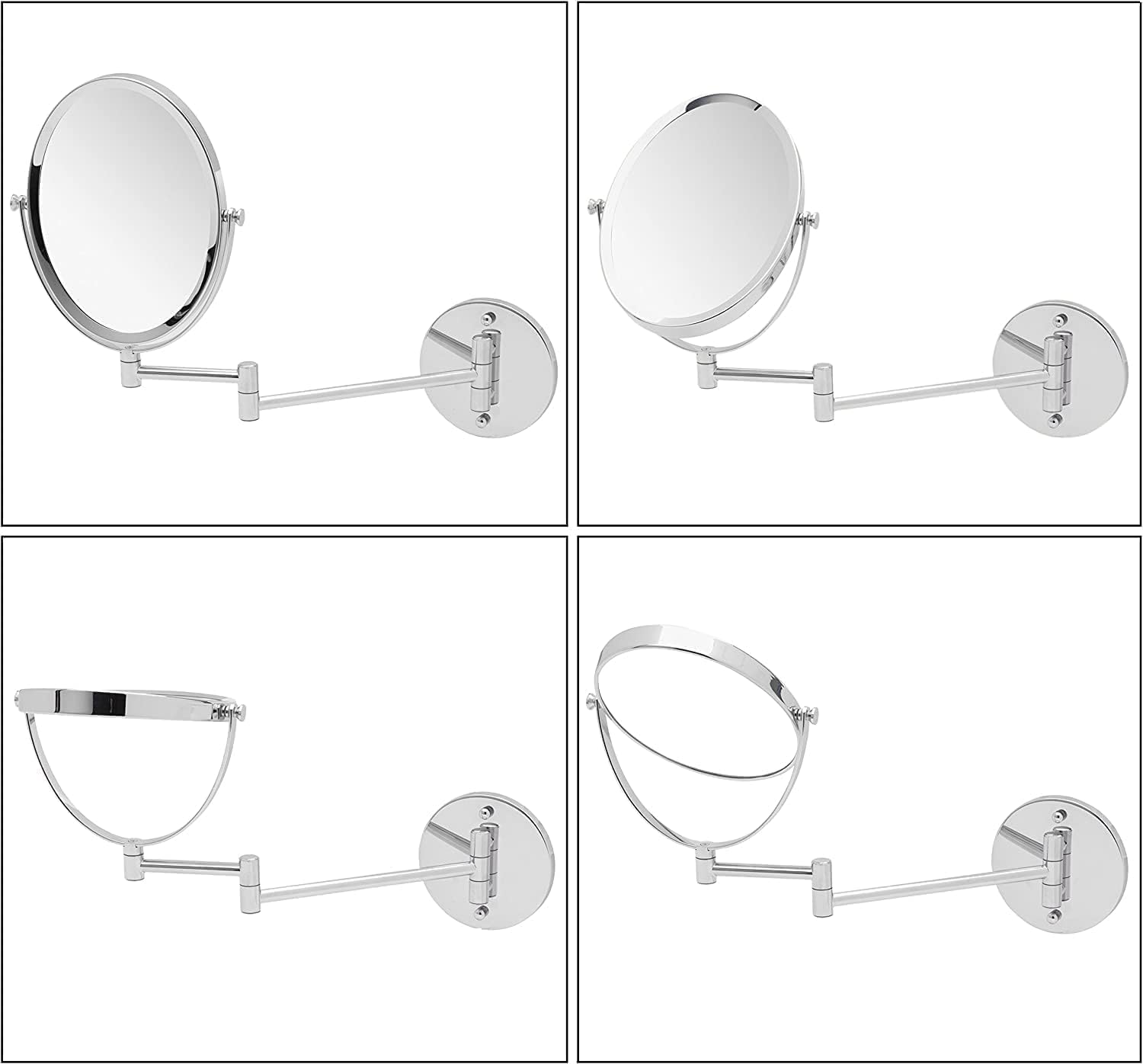MIRRORVANA Wall Mounted Vanity Mirror 5X 1X Magnification