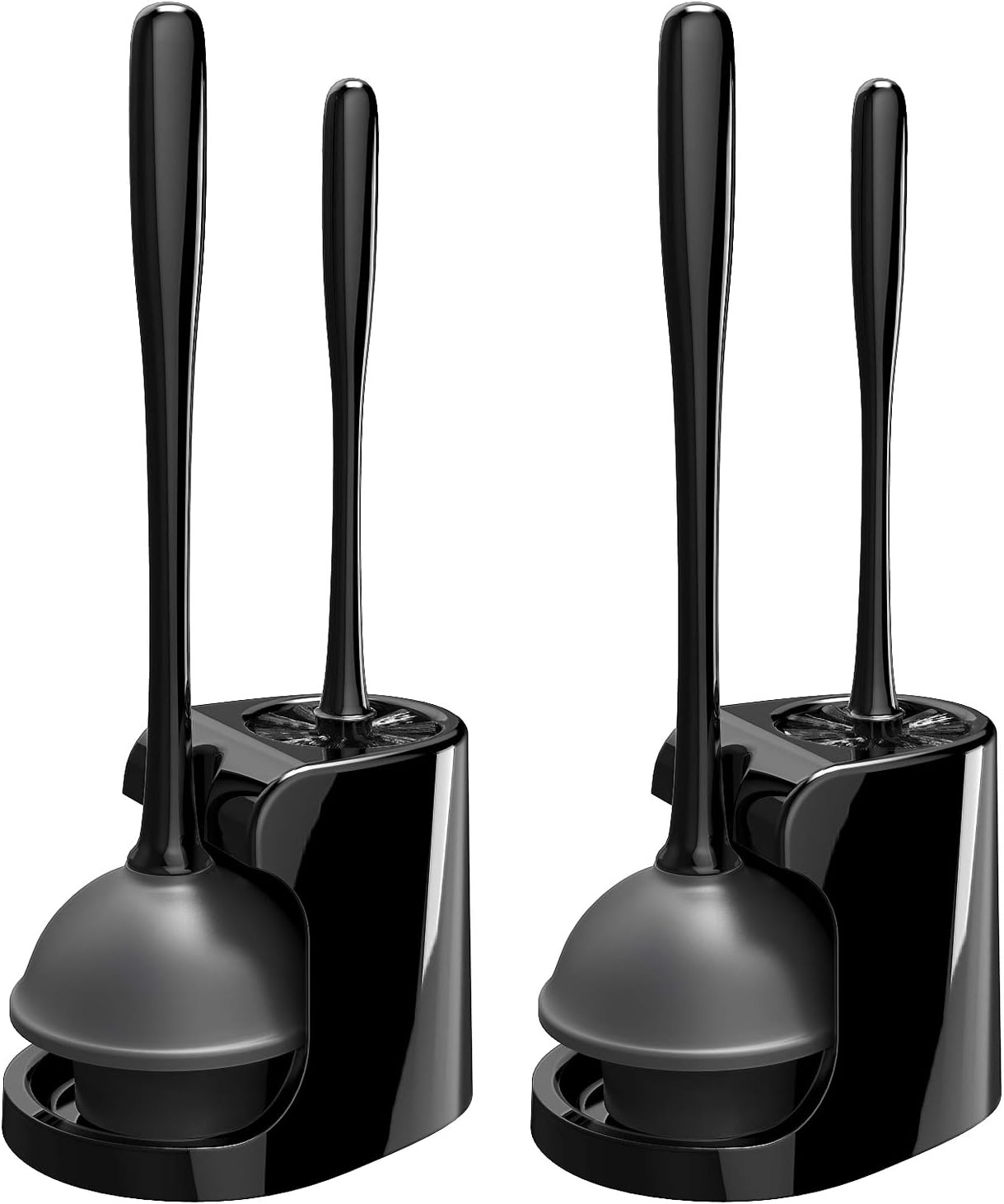 MRSIGA Toilet Plunger and Bowl Brush Combo - 2 Sets
