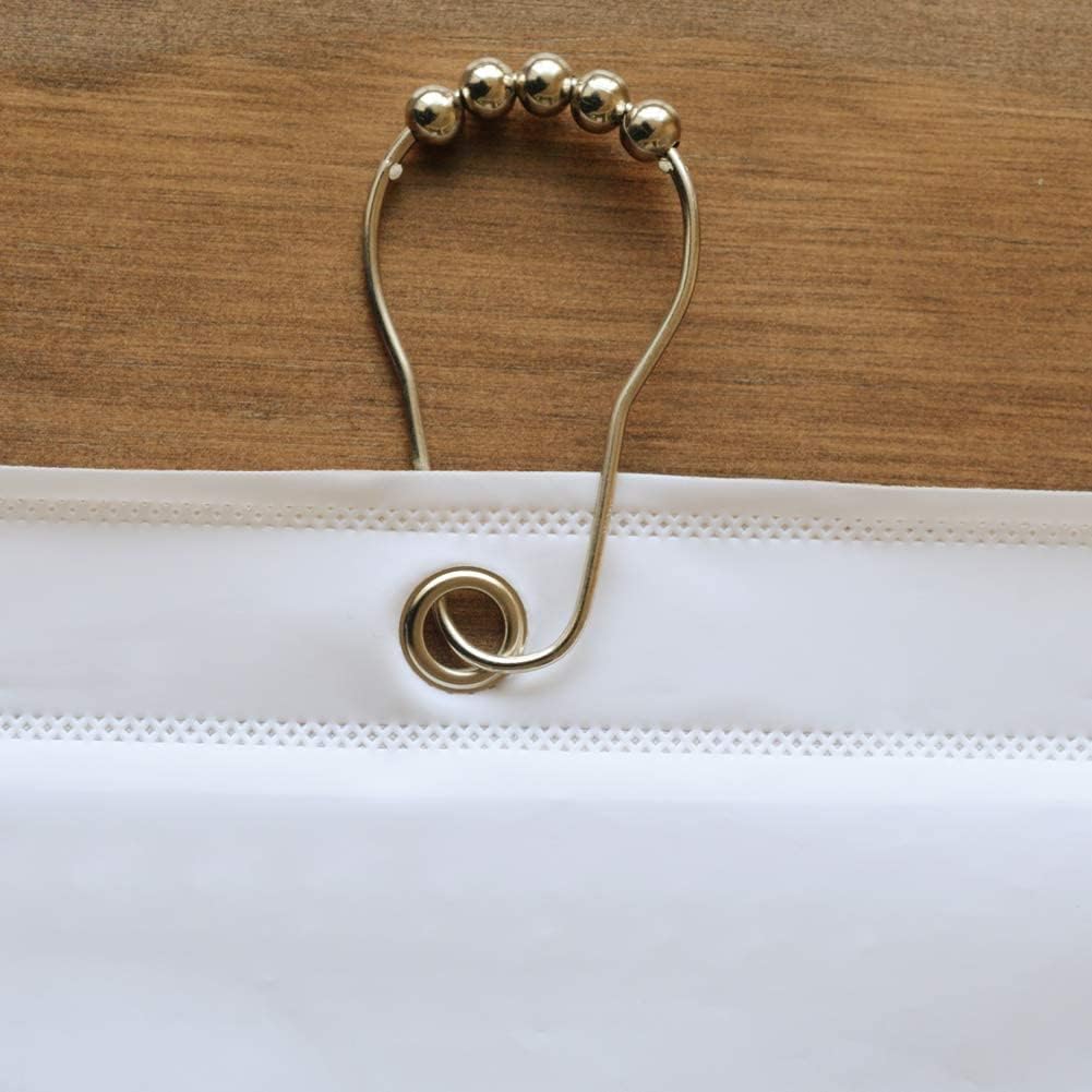 YISURE White PEVA Shower Curtain Liner for Clawfoot Tub