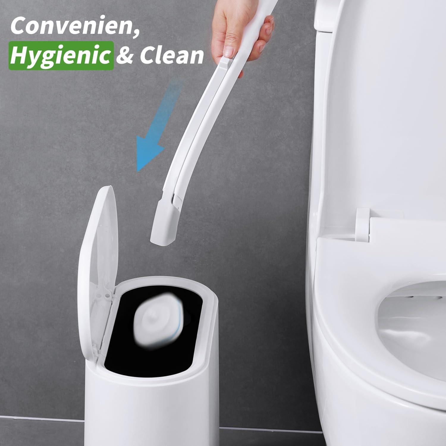 oshang Disposable Toilet Brush with 14 Refills 1