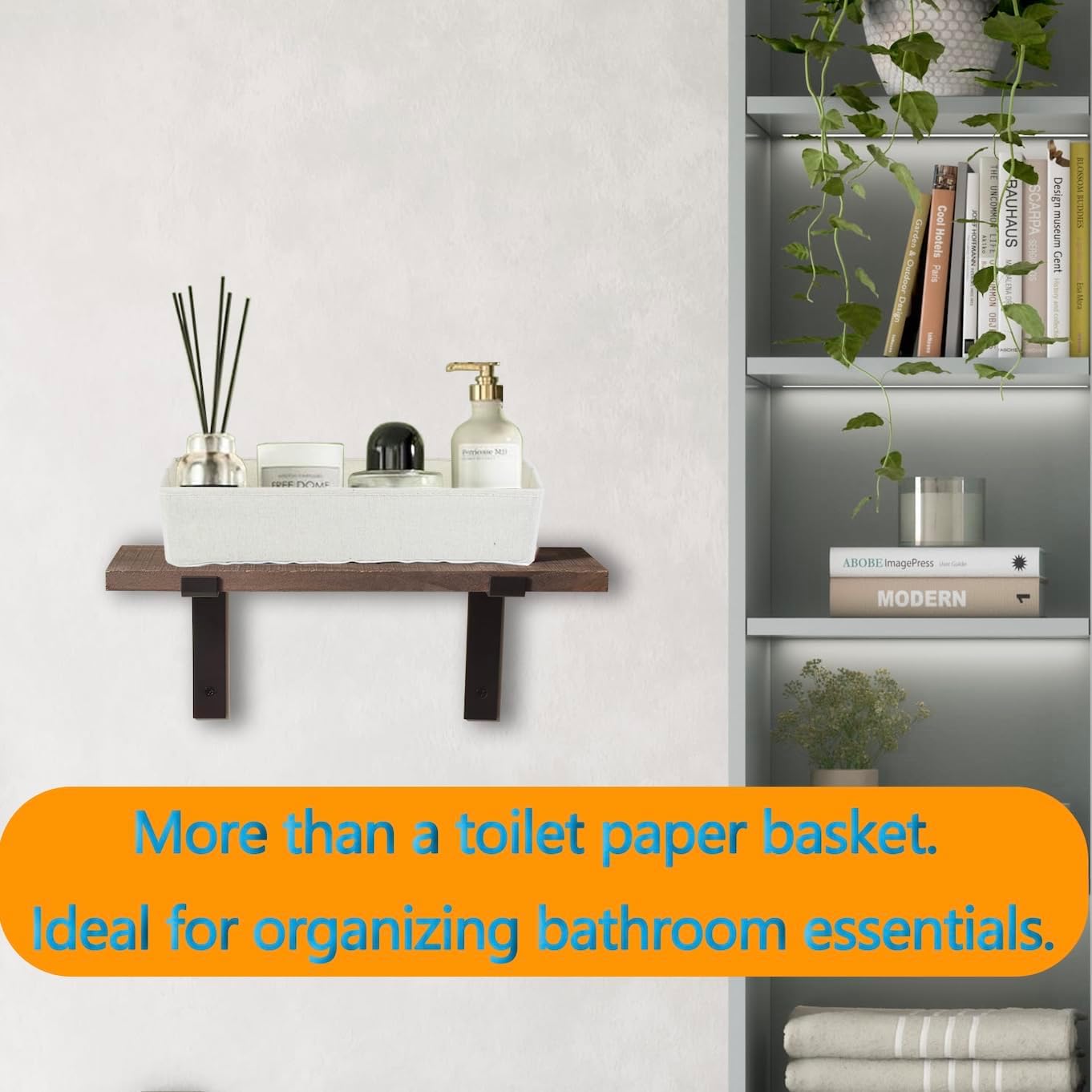 2 Pcs Toilet Paper Basket for Back of Toilet