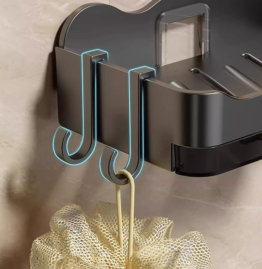 Pack of 2 Self-Adhesive Soap Holders for Wall Mount