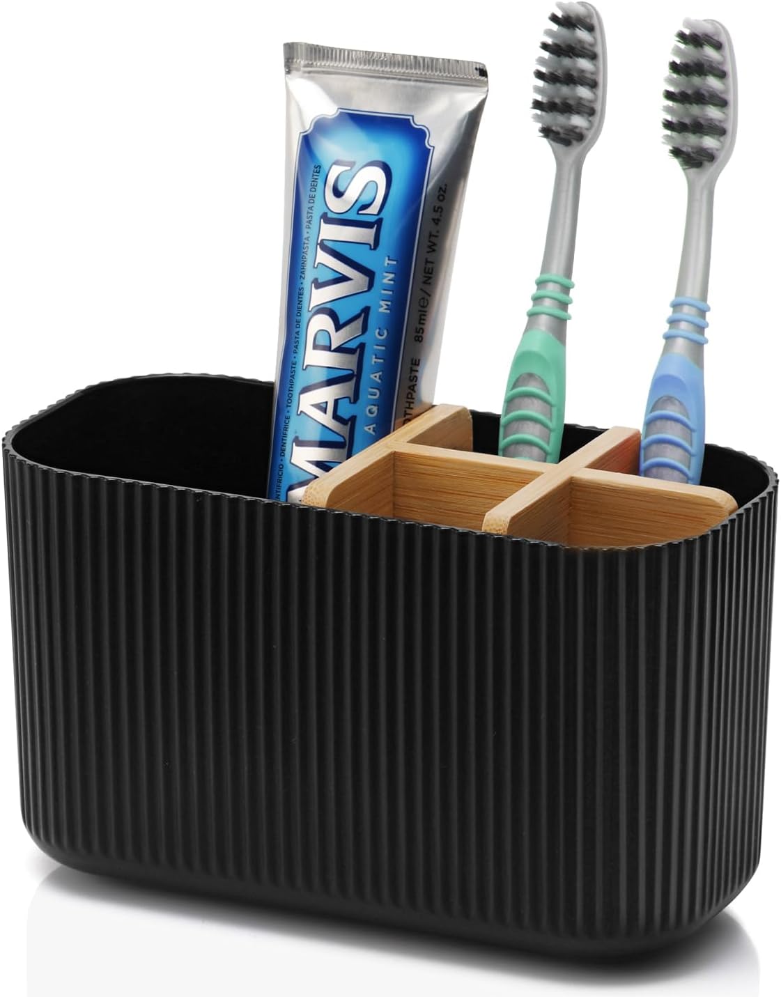 GFWARE Black Toothbrush Holder Organizer