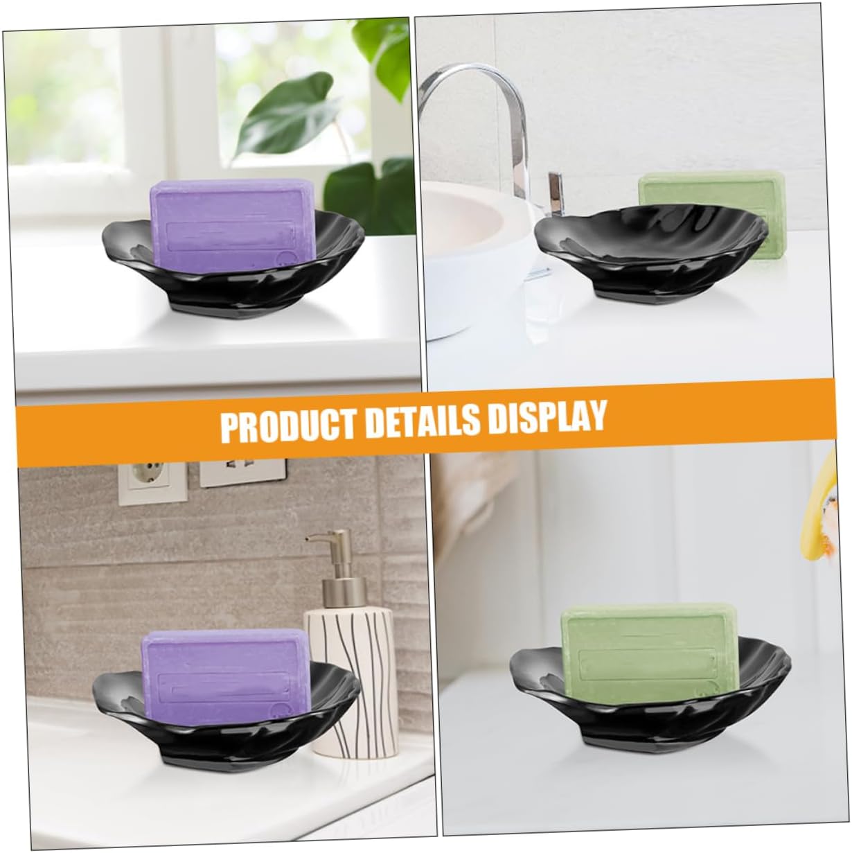 Cute Shell Soap Dish 2pcs Non-Slip Bathroom Holder