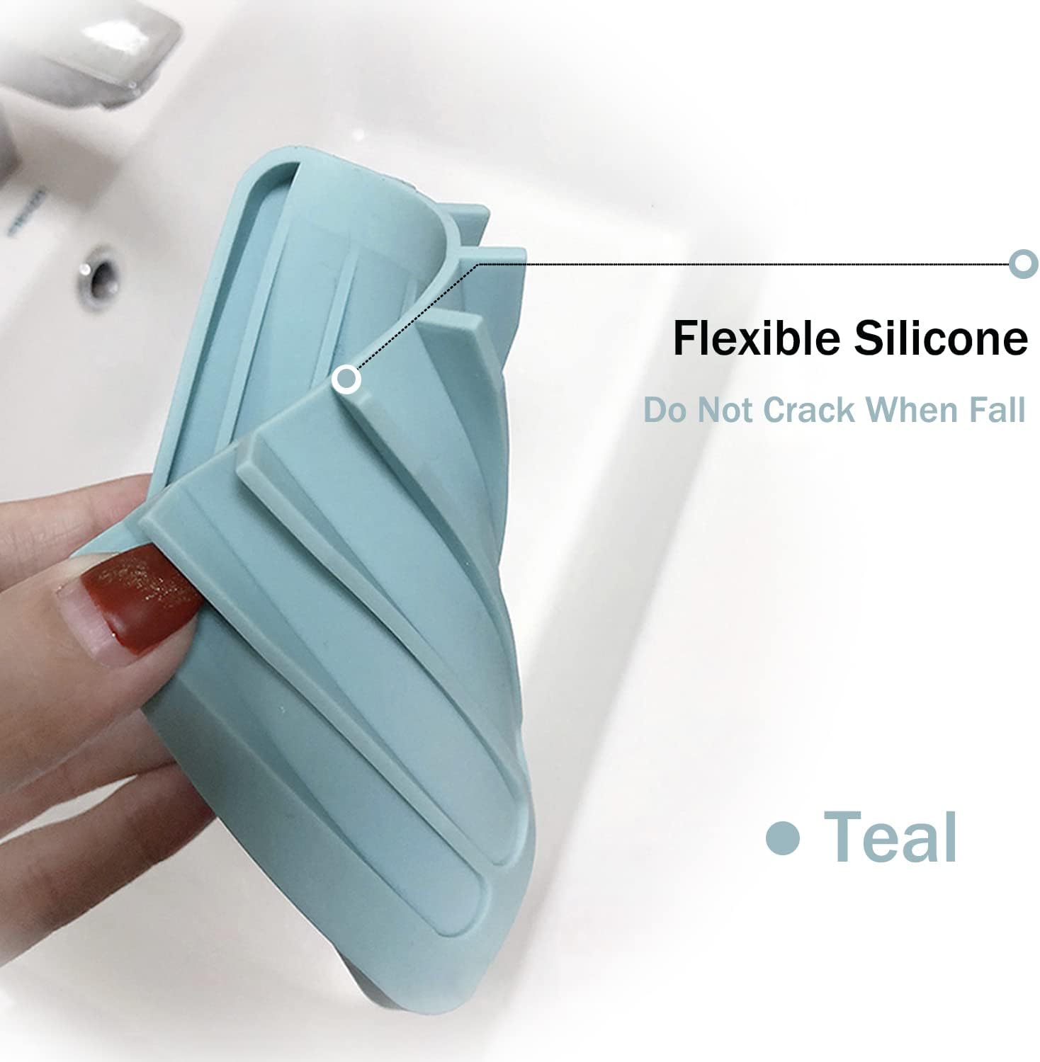 MODENGKONGJIAN Self Draining Soap Dish Set 3 Pcs