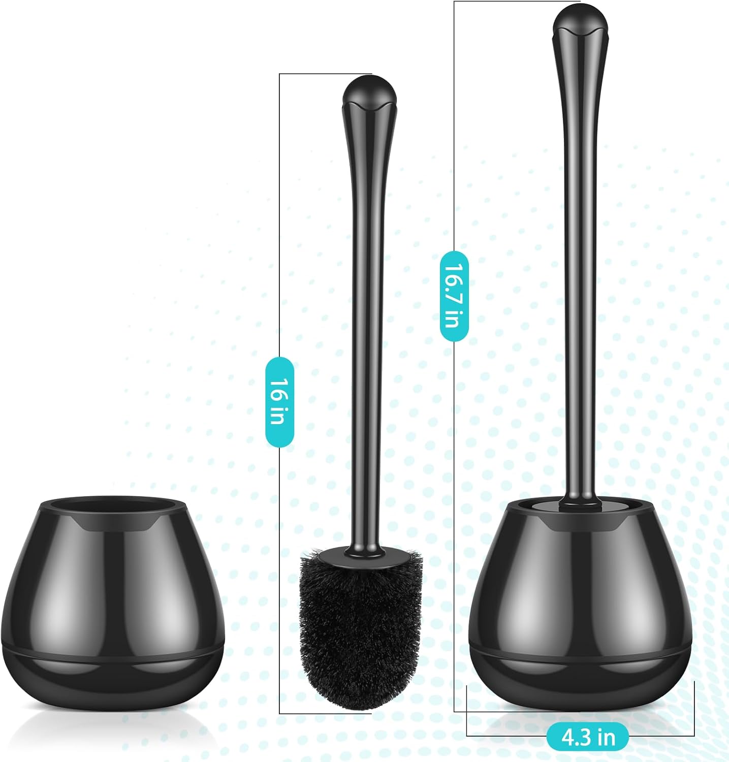 Alpsnow Toilet Brush with Drip-Proof Holder Easy to Assemble