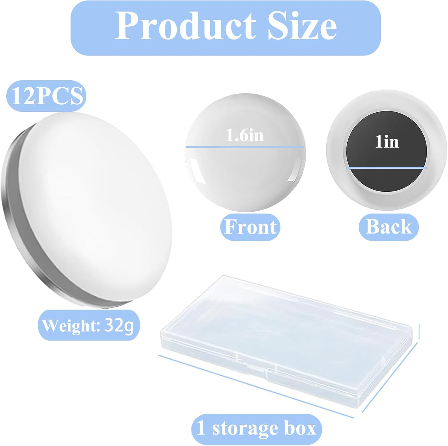 12 Pack Magnetic Curtain Weights for Shower Curtains