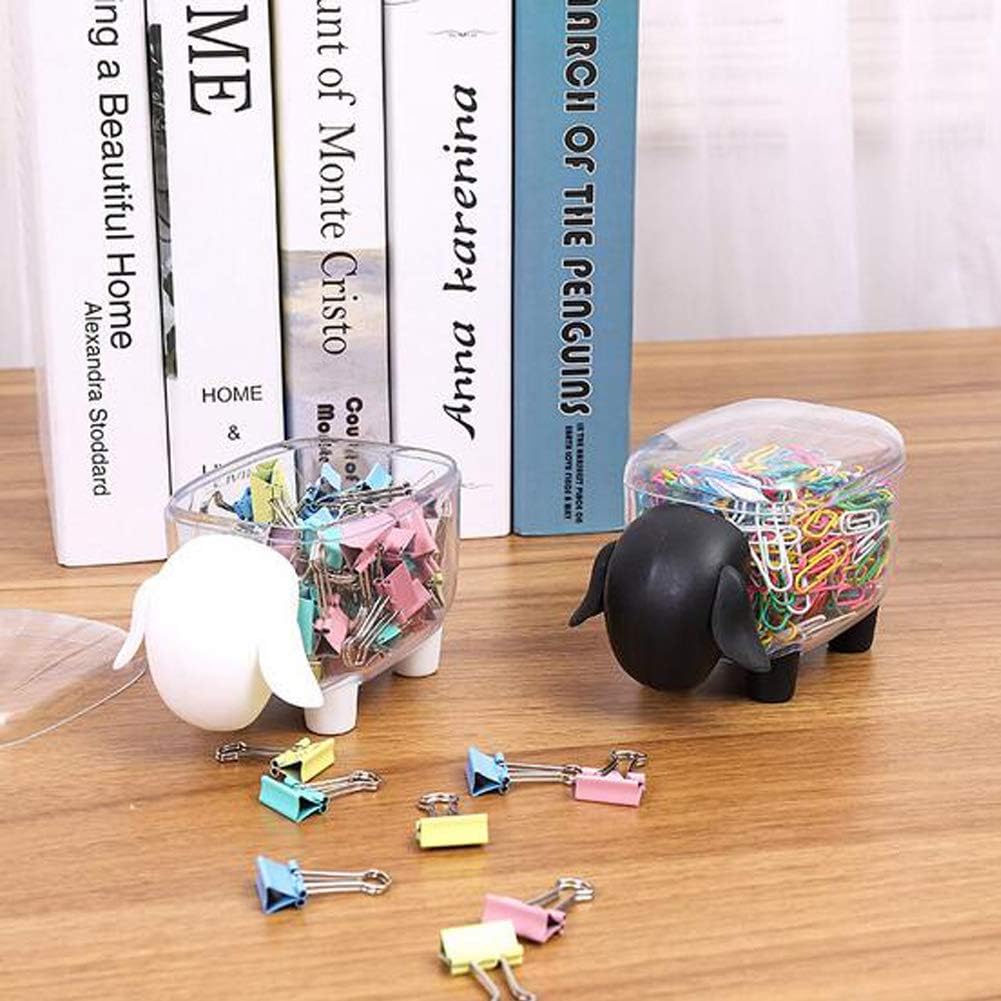 Cute Sheep Cotton Ball HolderDispenser 2-Pack Black White