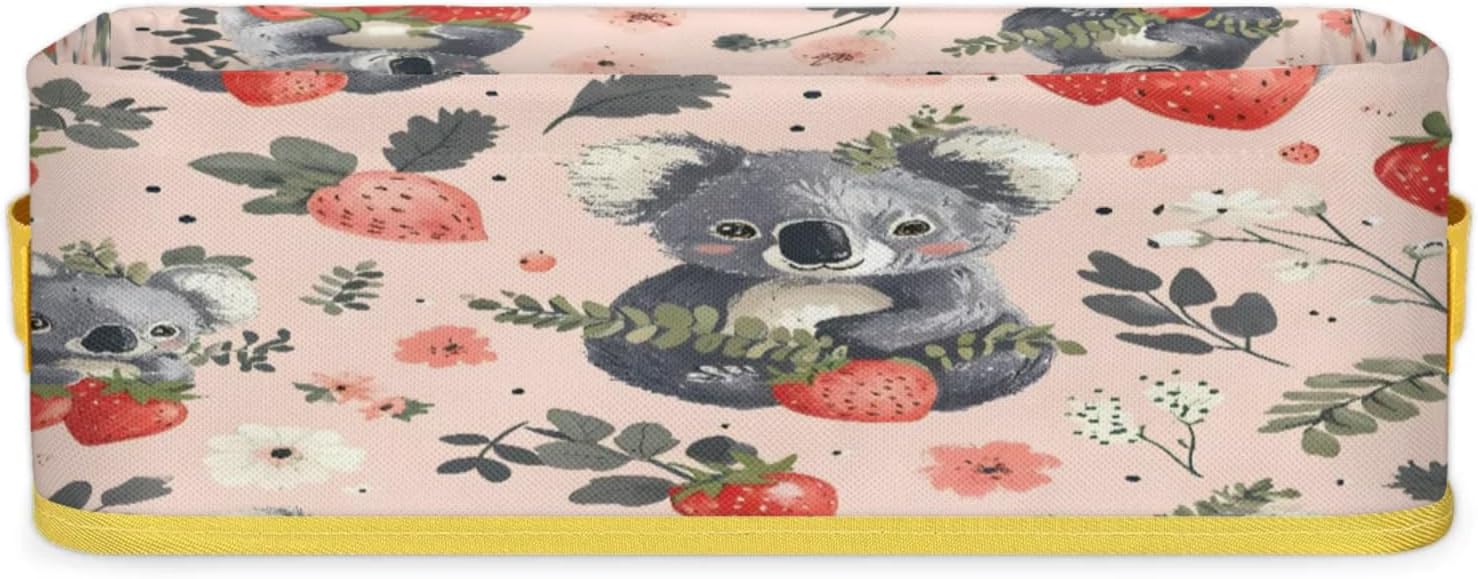Snatocys Cute Koala Toilet Paper Basket with Handles