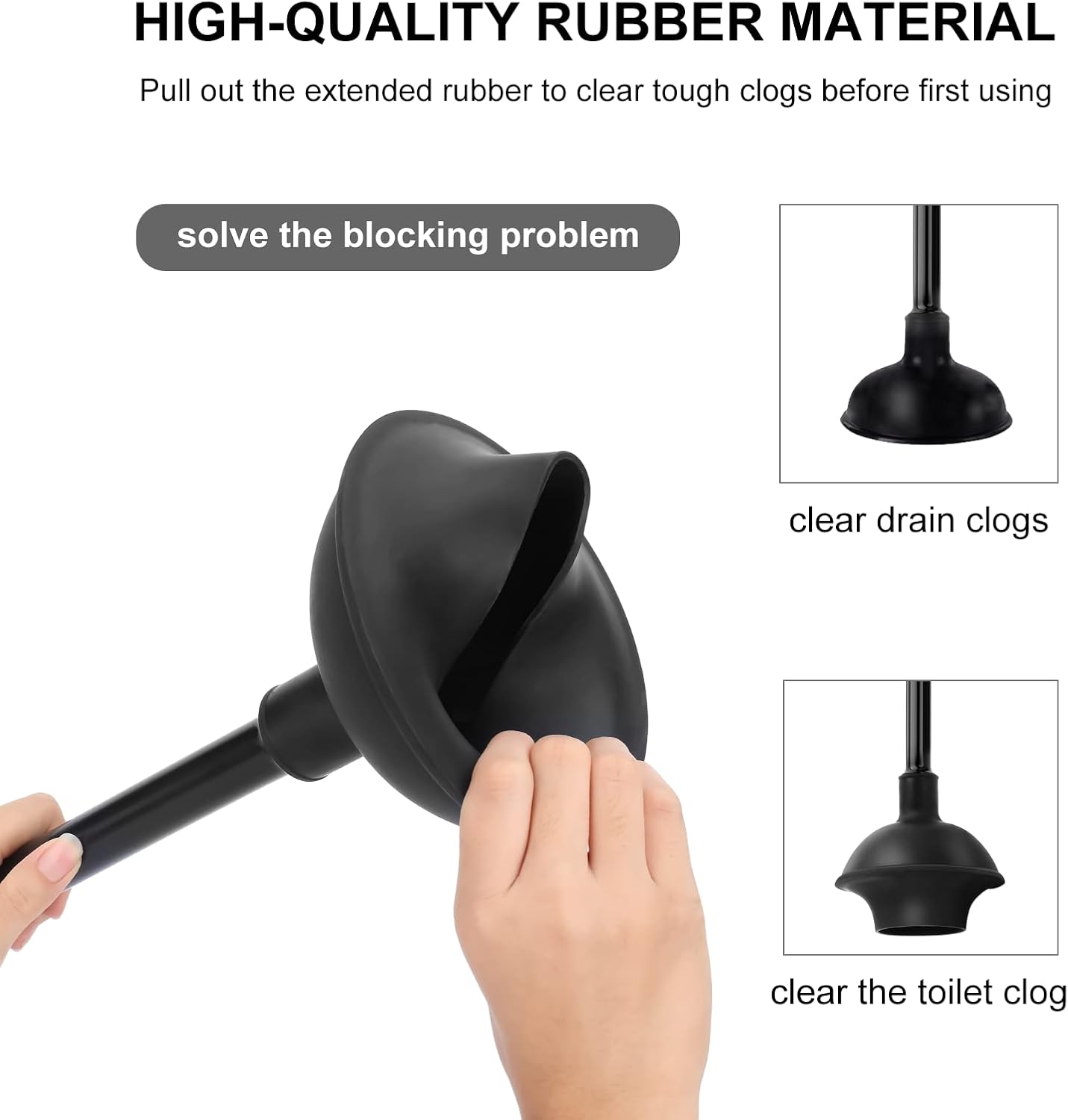 SetSail Toilet Brush and Plunger Set - Black