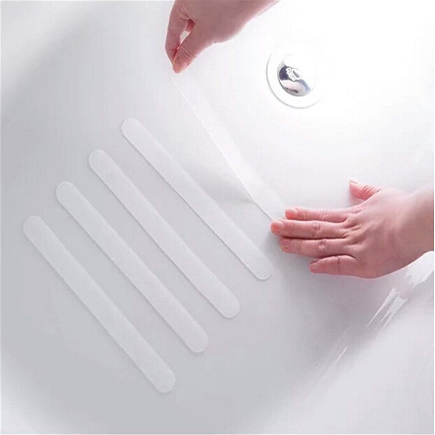 Flybloom 5 Pcs Transparent Non-Slip Stickers for Bath Pool