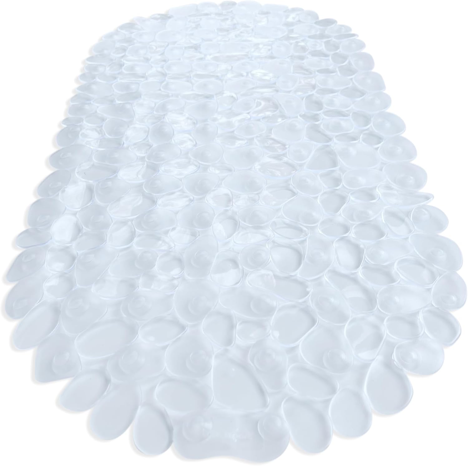 TIKE SMART Pebbles Non-Slip Bathtub Mat 27x14 Oval