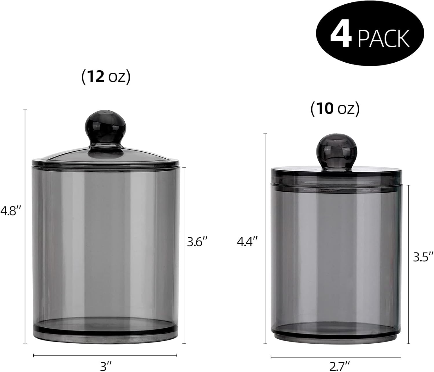 Tbestmax 4 Pack Qtip Holder Bathroom Organizer 1