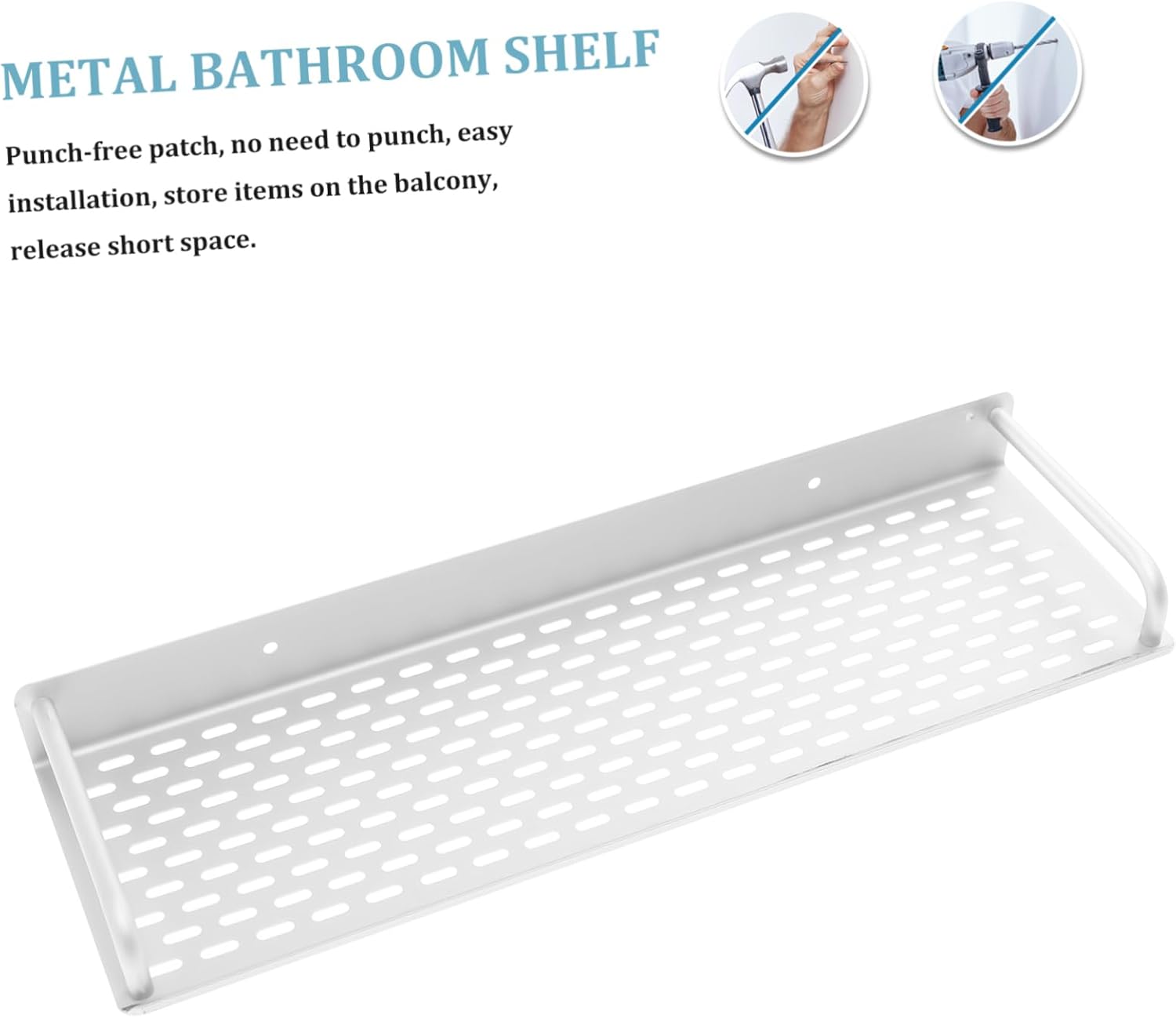 FOYTOKI Aluminum Shower Shelf for Home Hotel Bathroom Use