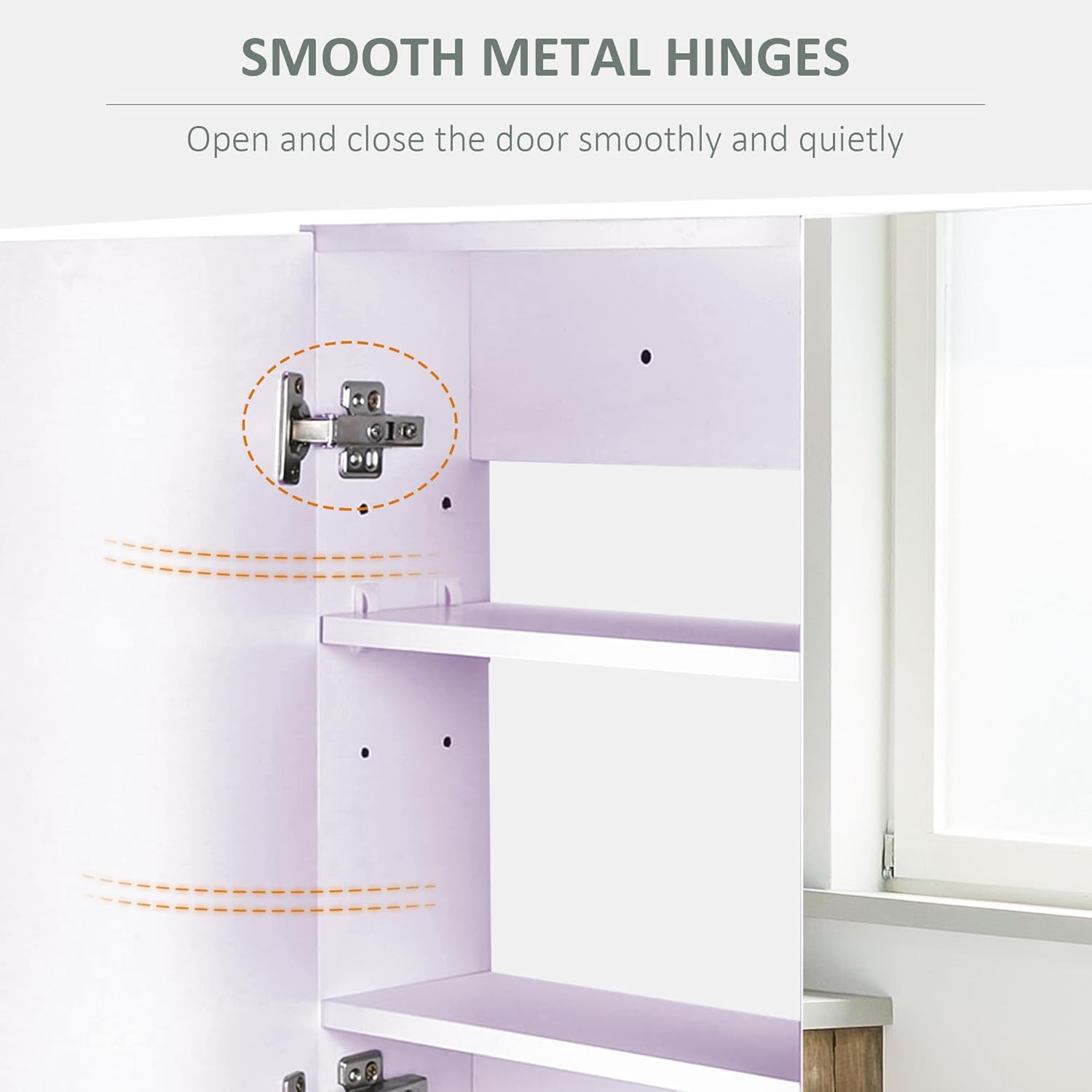 HOMCOM 315 Inch Bathroom Mirror with Storage