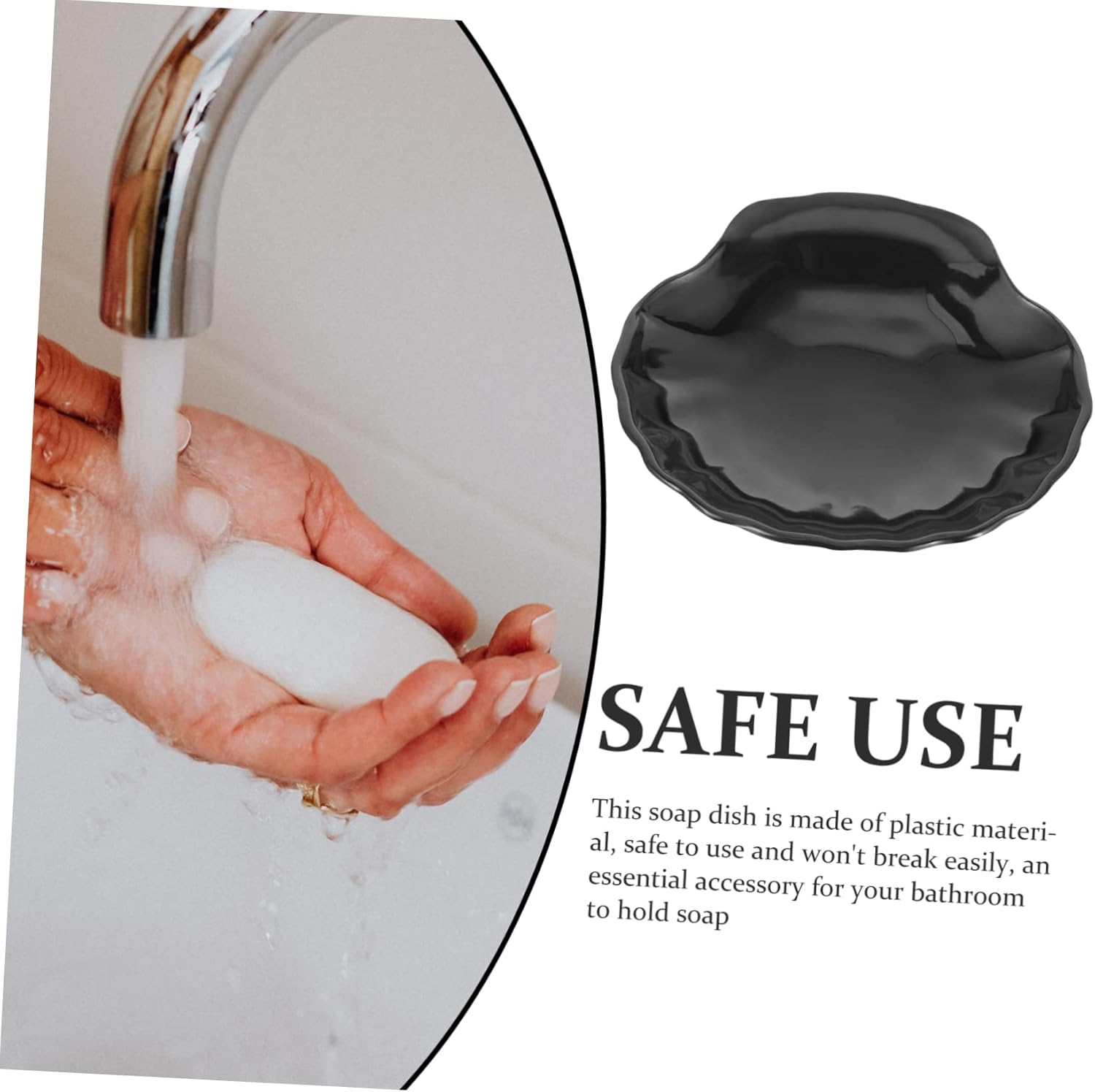 Hoement Seashell Soap Dish for Shower Sink Kitchen