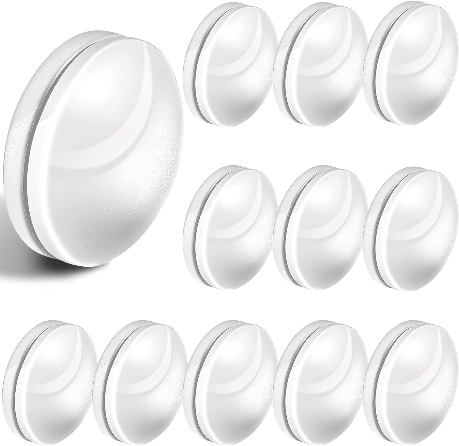 Jetec Magnetic Curtain Weights 12 Sets White Plastic Covered