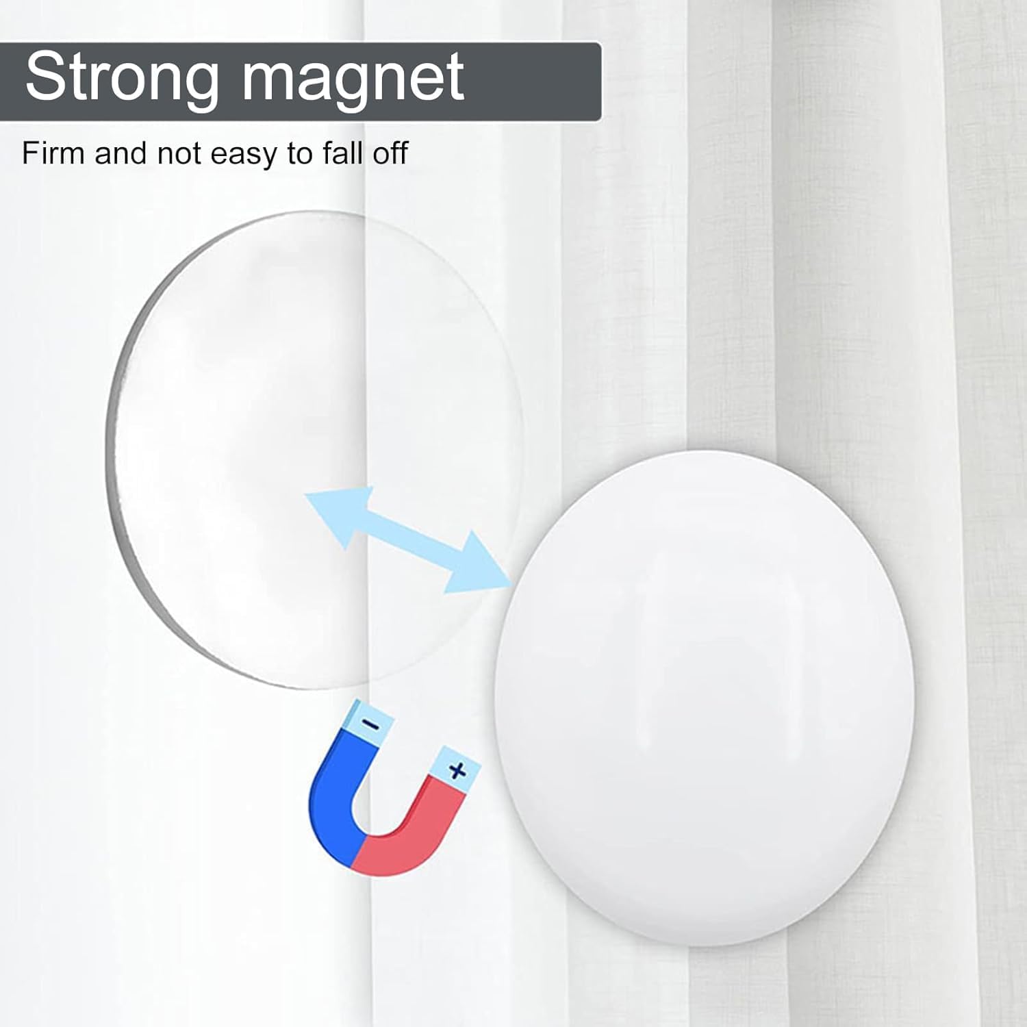 4Pcs White Magnetic Shower Curtain Weights - Waterproof Heavy Duty Liners Bottom Accessories