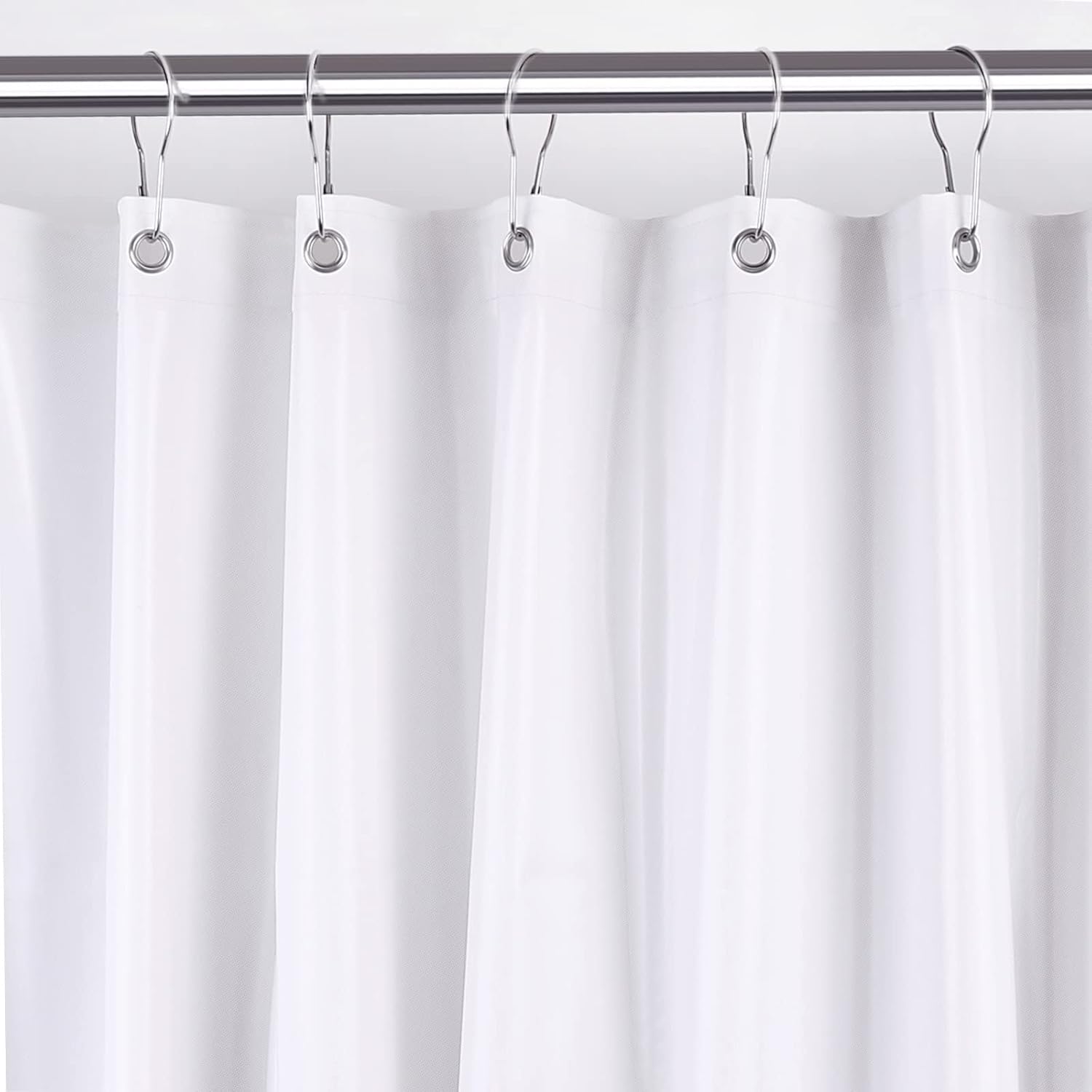 White 10G Heavy Duty Vinyl Shower Curtain Liner 36x72 Inches