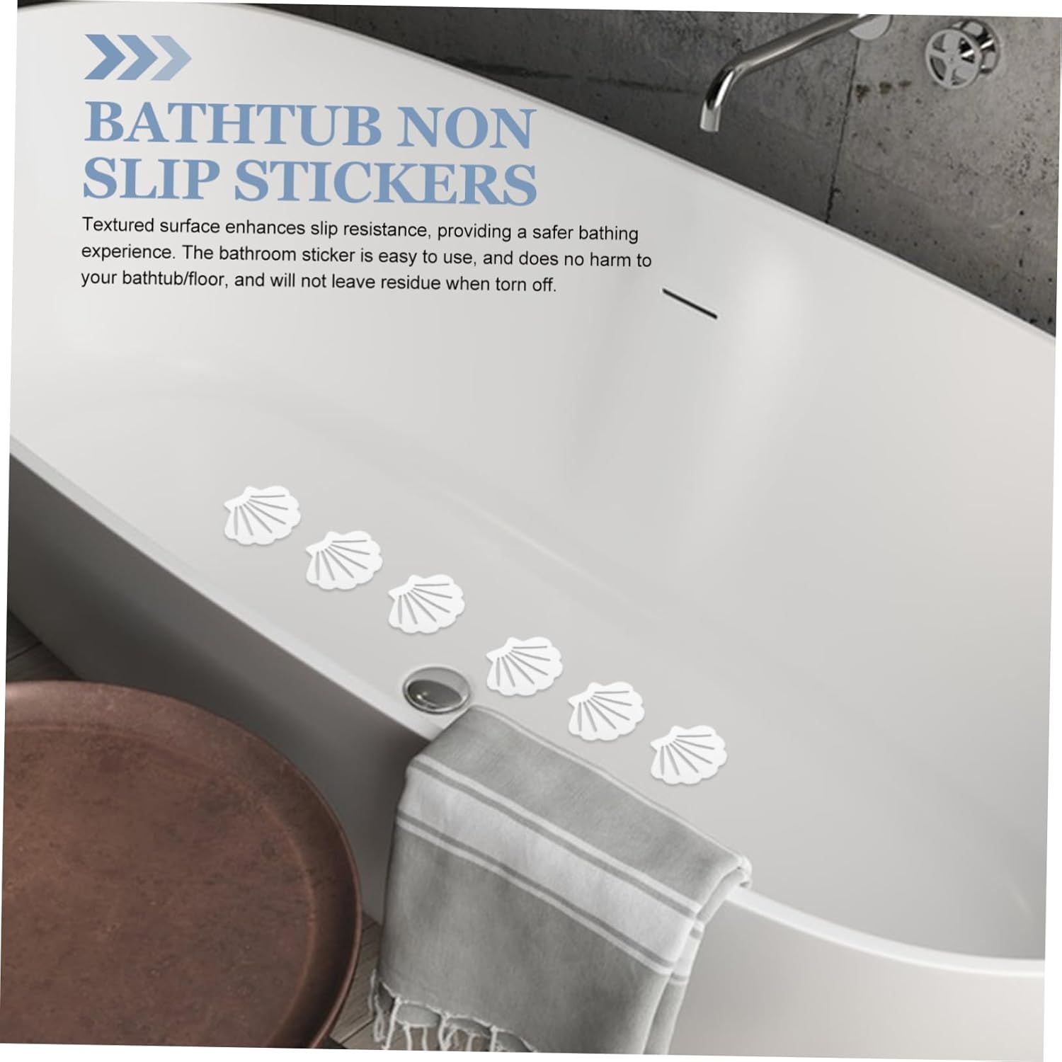 Ciieeo Shell Design Anti-Slip Bathtub Sticker