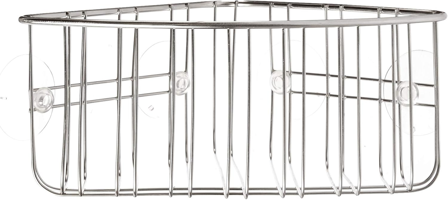Spectrum Diversified Contempo Corner Shower Basket in Stainless Steel