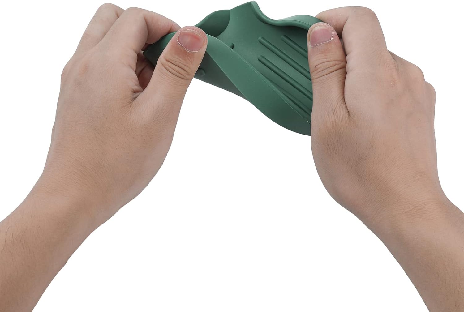 MicoYang Silicone Soap Dish with Drain Spout - Green 49x32 Inch