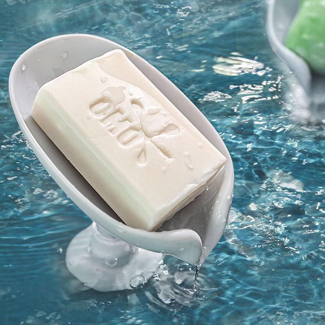 SOHODECO Soap Holder for Shower Self-Draining Suction Cup Bath Accessory