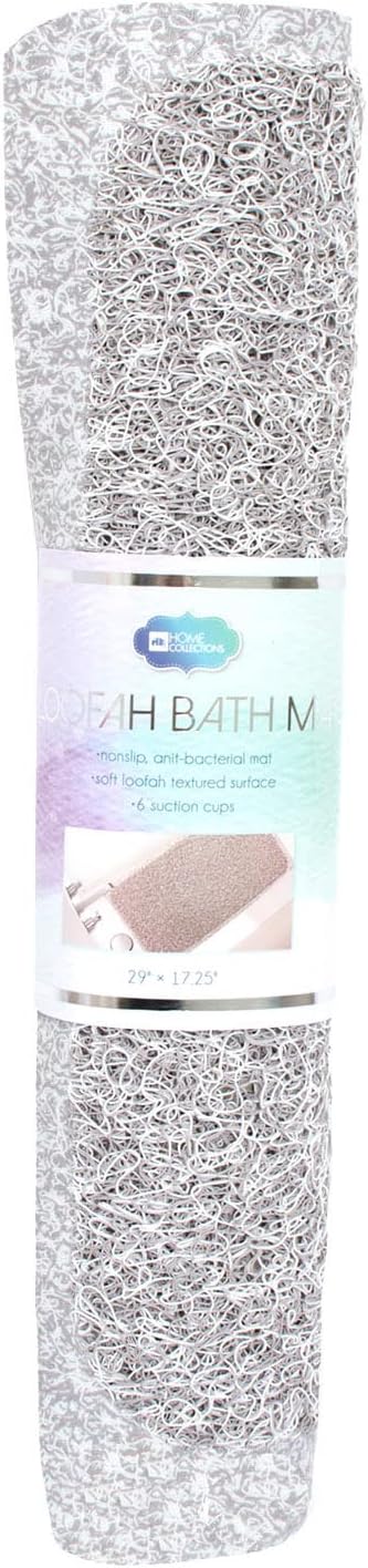 Non-Slip Loofah Bathmat with Suction Cups - 27x15