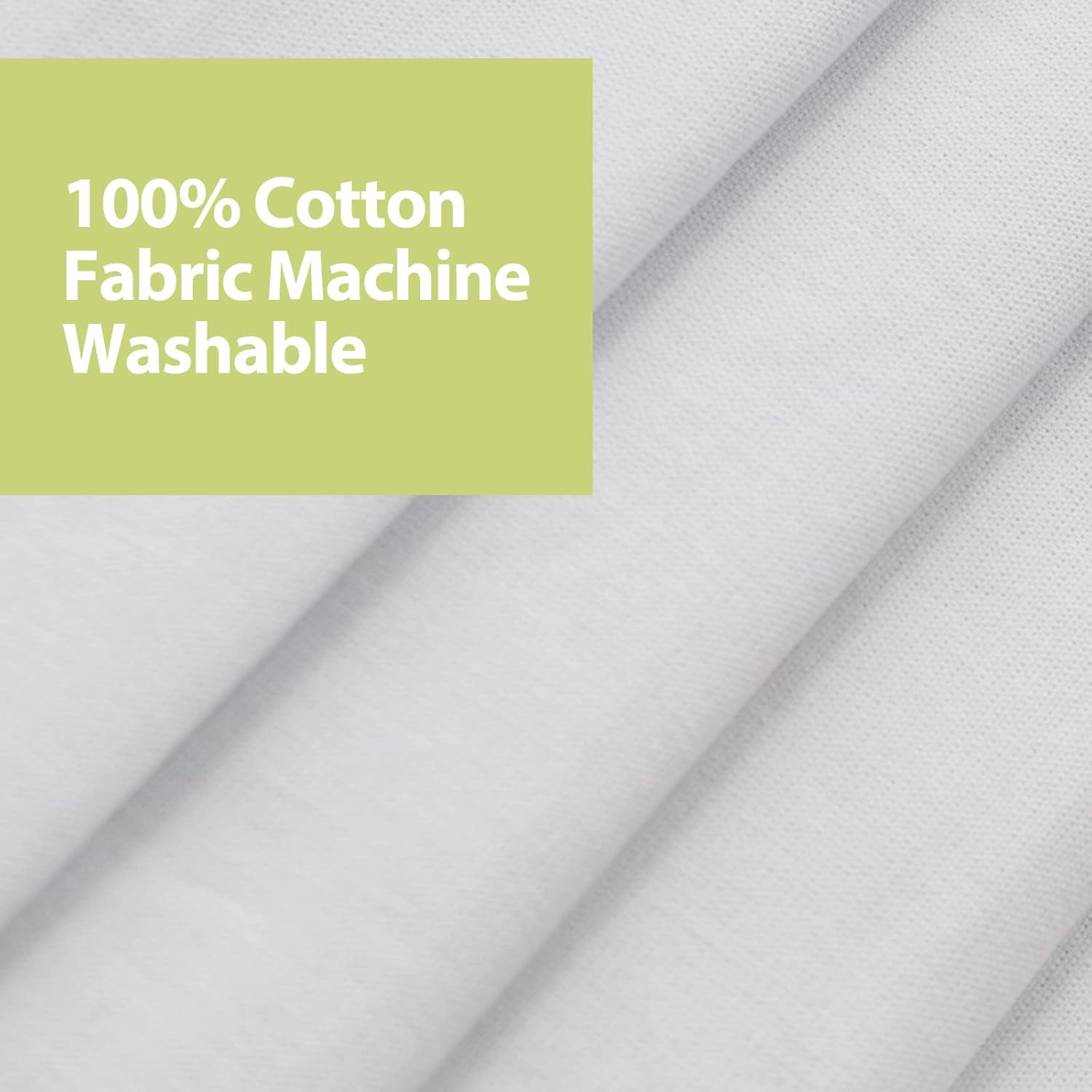 YISURE 100 Cotton Shower Curtain 72x72 White