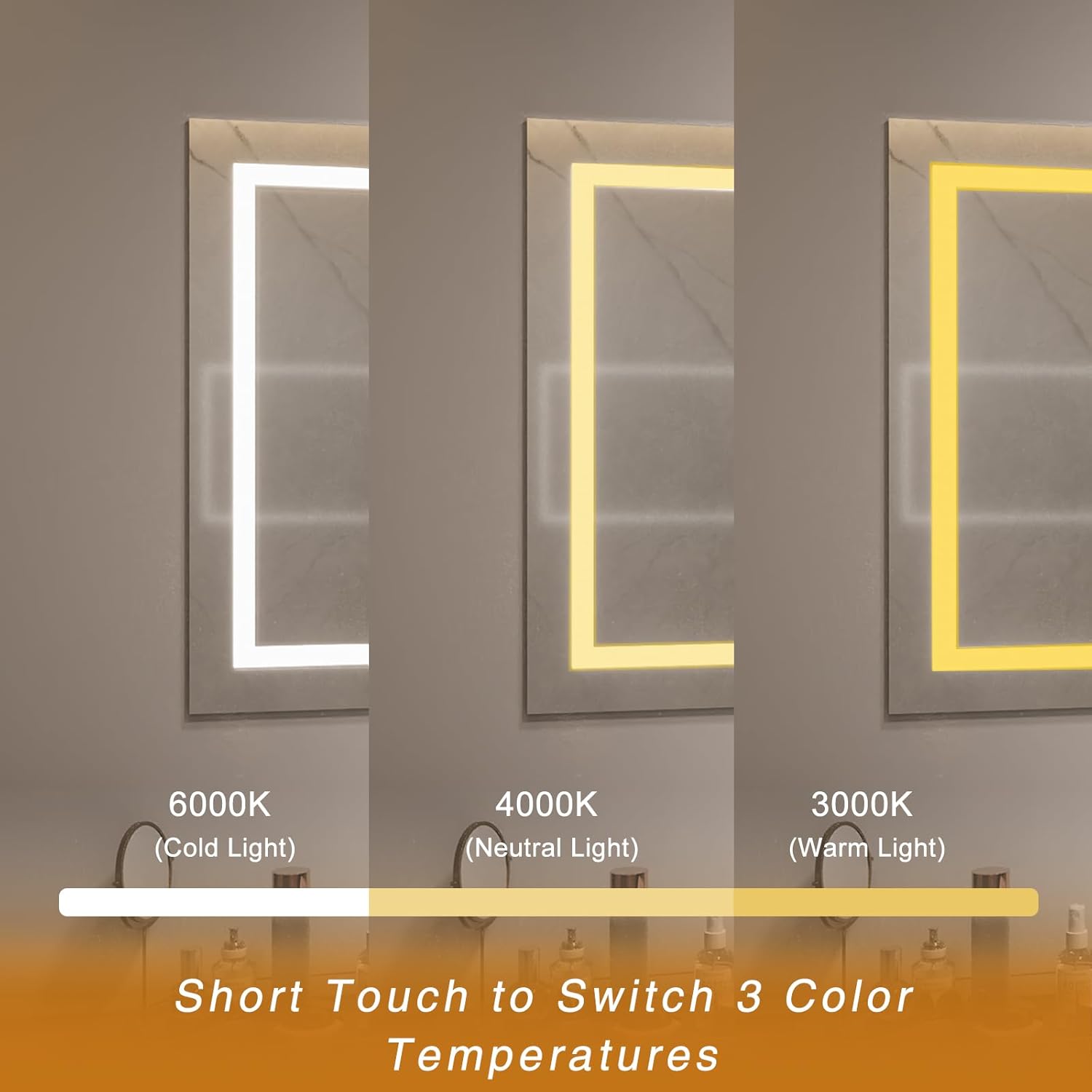 Yidabath LED Mirror with Front Light 24x32 Inch