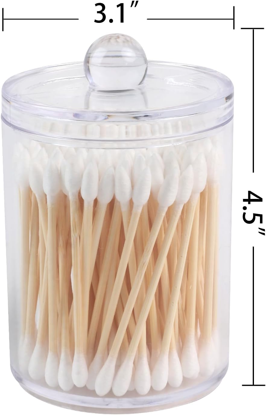 Aynoo Acrylic Q-Tip Holder Dispenser 12 oz